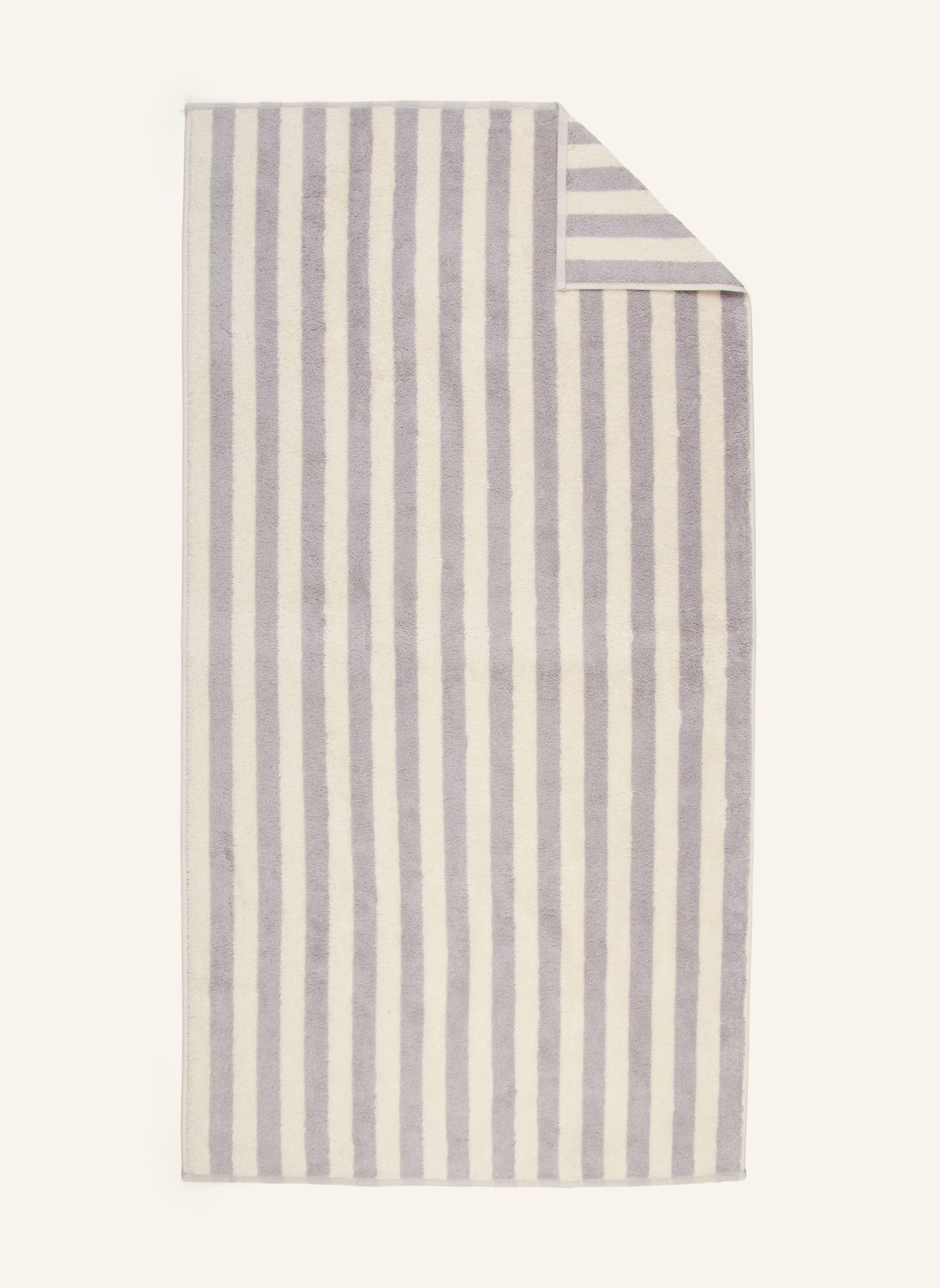 Cawö Douchehanddoek BOLD: GRIJS / CRÈME
