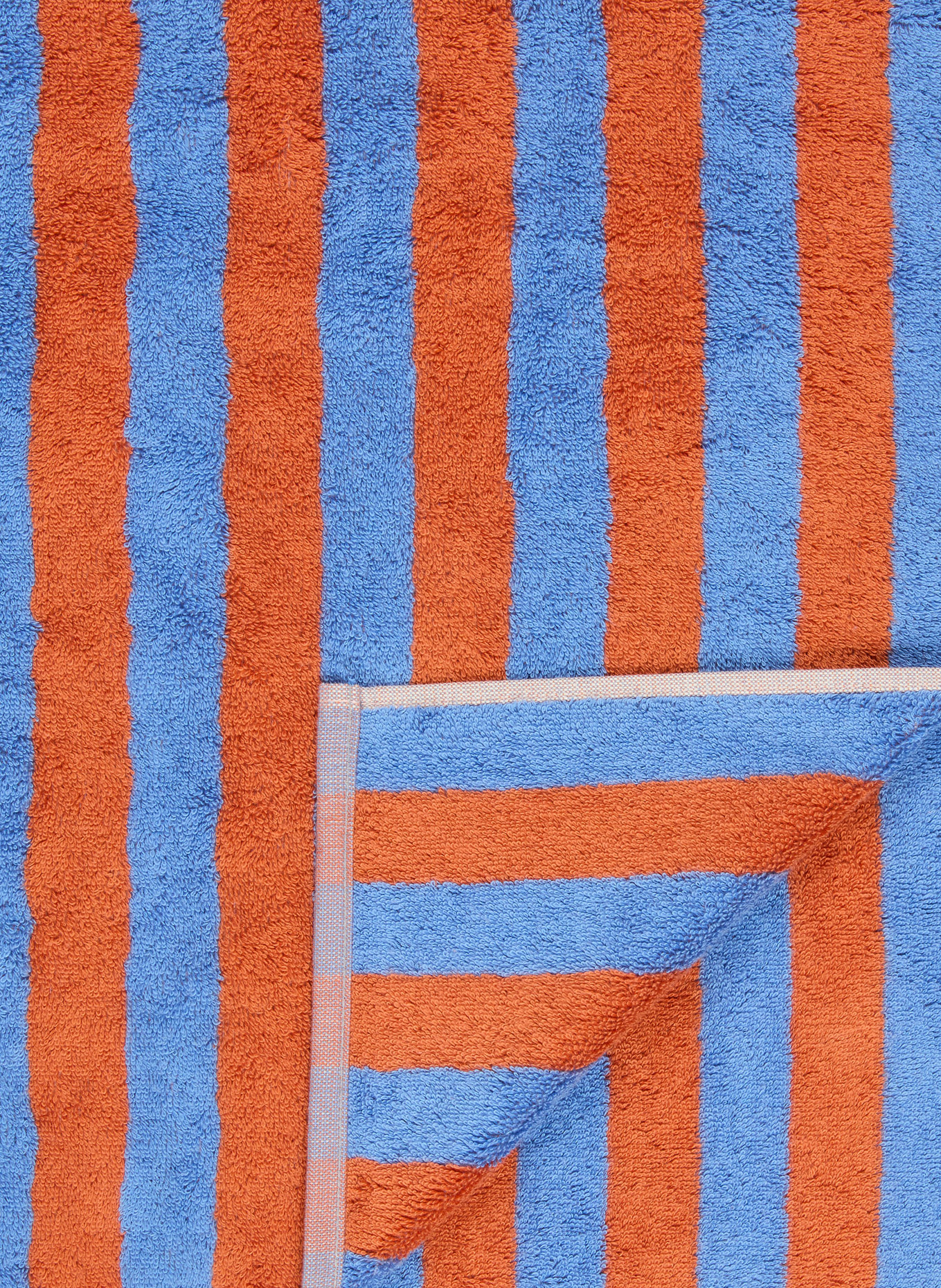 Cawö Douchehanddoek BOLD: ORANJE / BLAUW