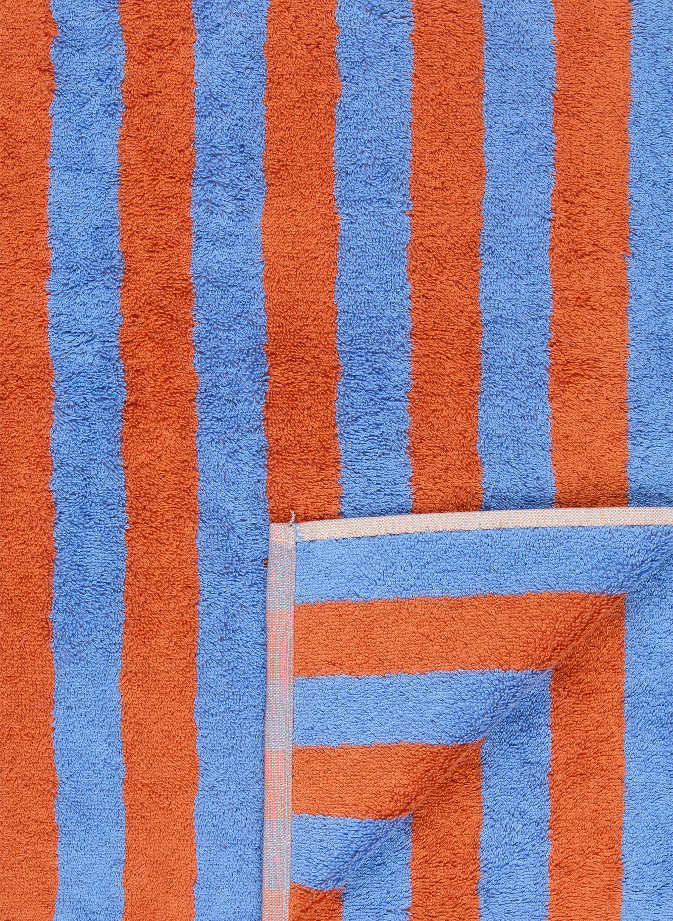 Cawö Handdoek BOLD: ORANJE / BLAUW
