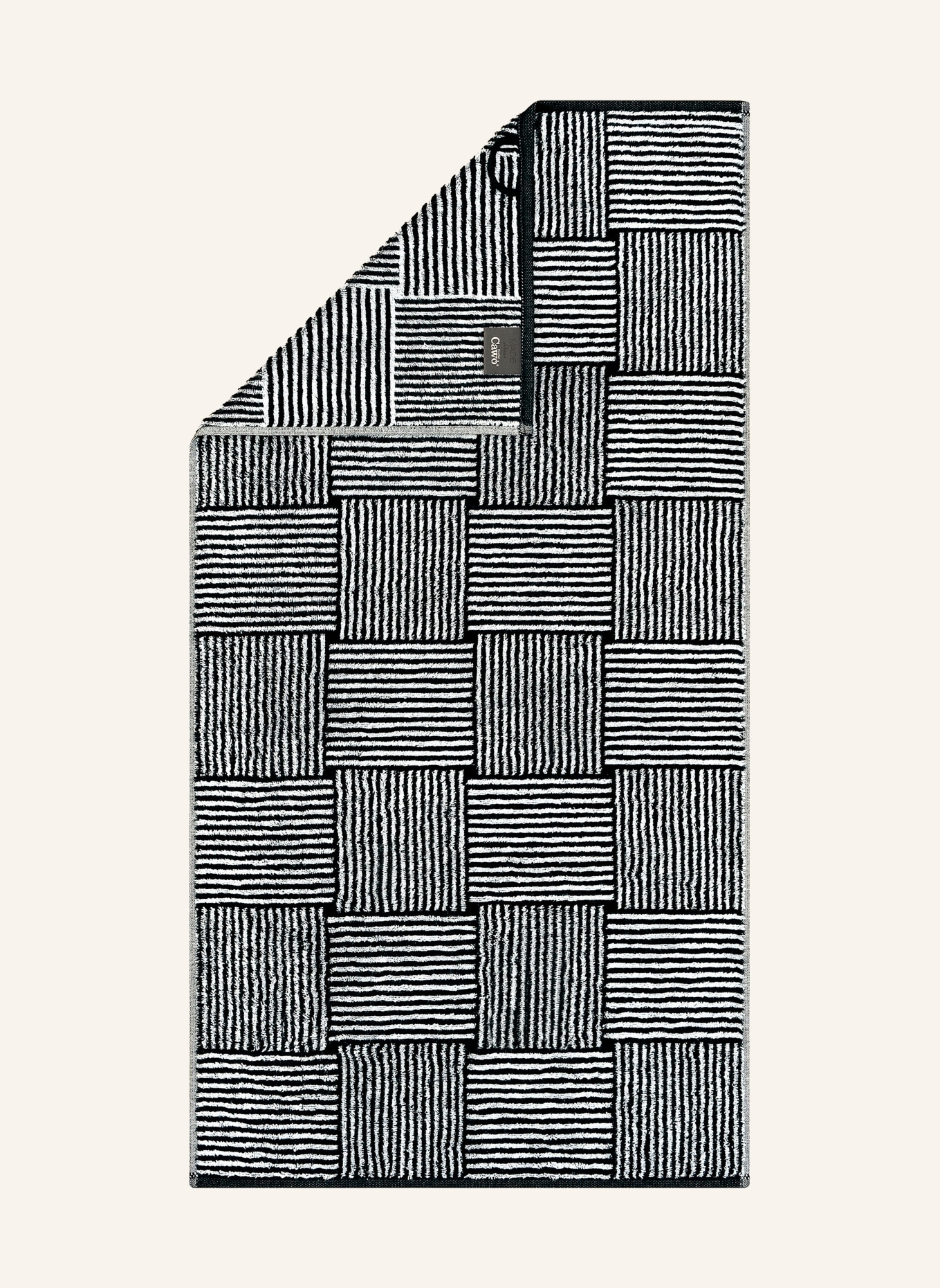 Cawö Handtuch BLACK & WHITE: SCHWARZ / WEISS