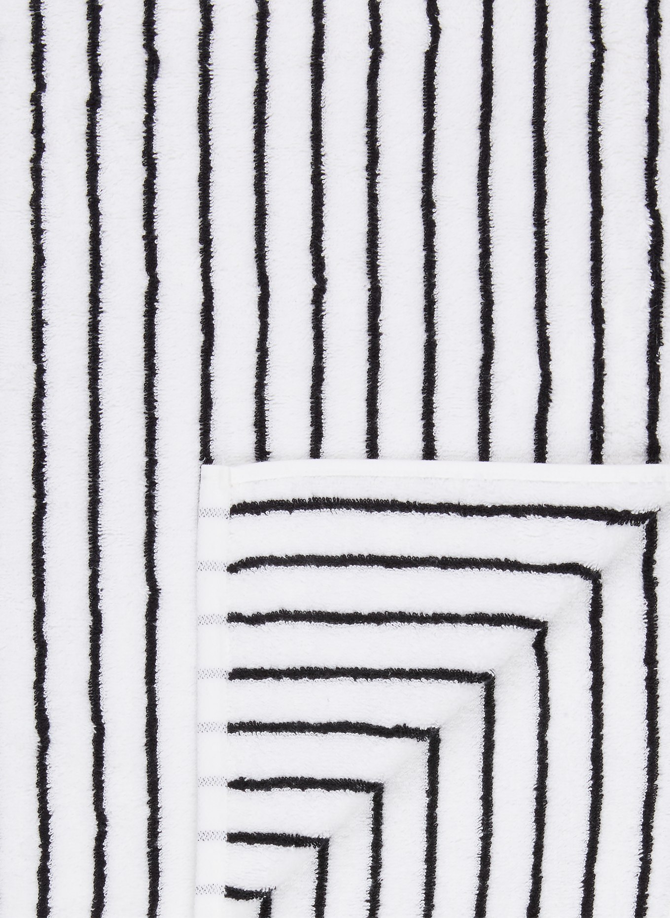 Cawö Douchehanddoek BLACK &amp; WHITE: WIT / ZWART