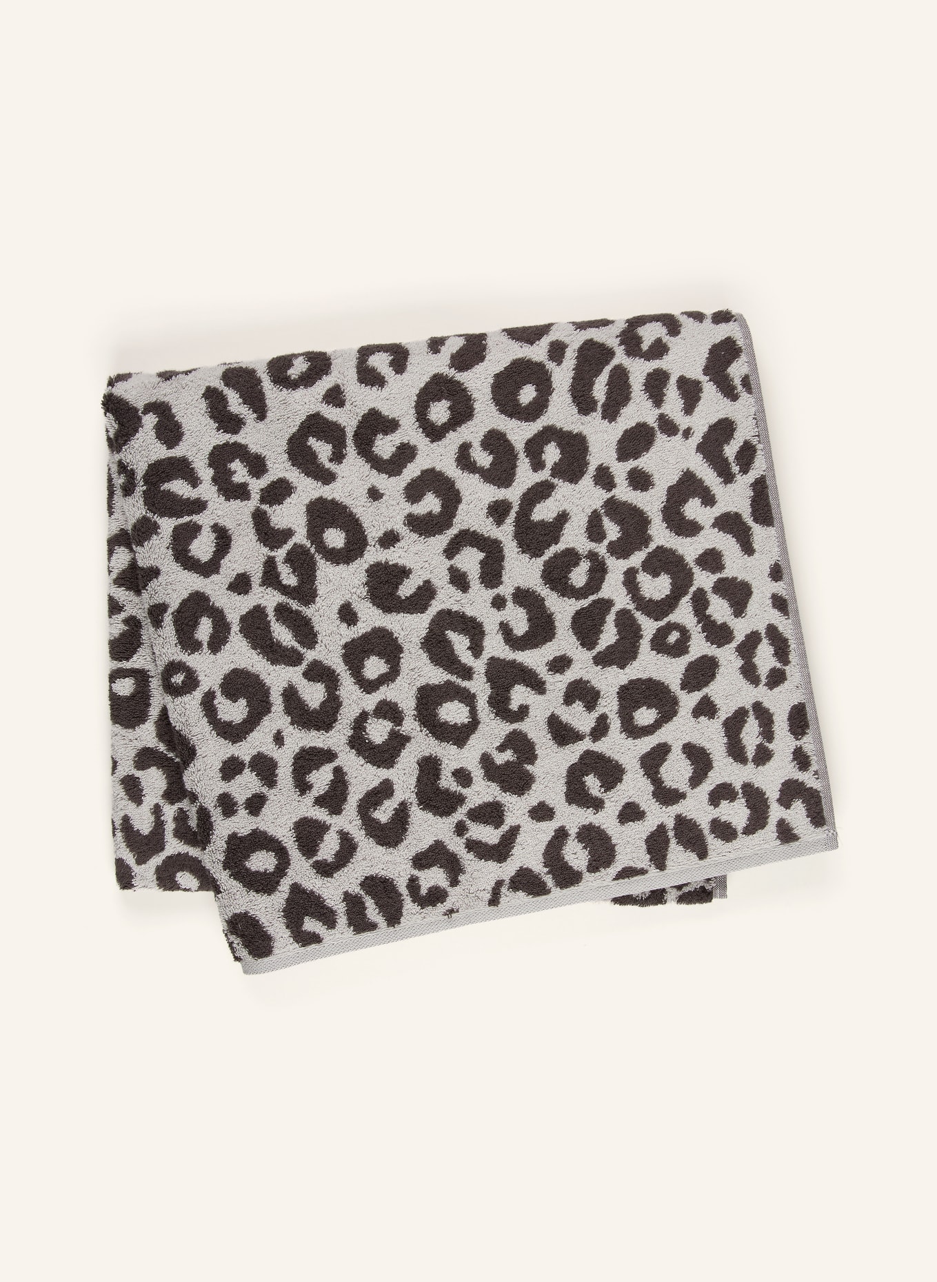 Cawö Douchehanddoek TWO-TONE LEO: GRIJS / ZWART