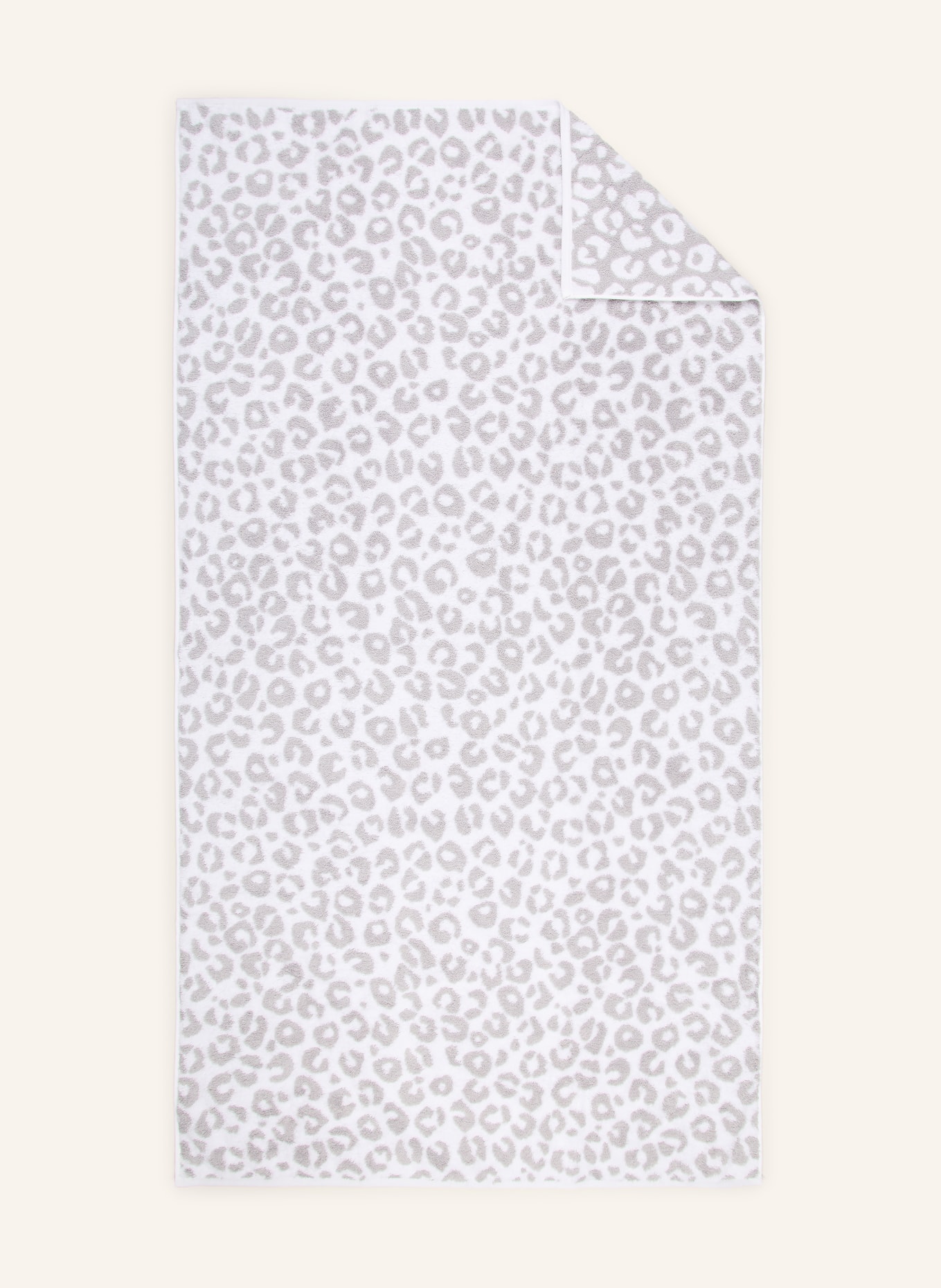 Cawö Douchehanddoek TWO-TONE LEO: GRIJS / WIT