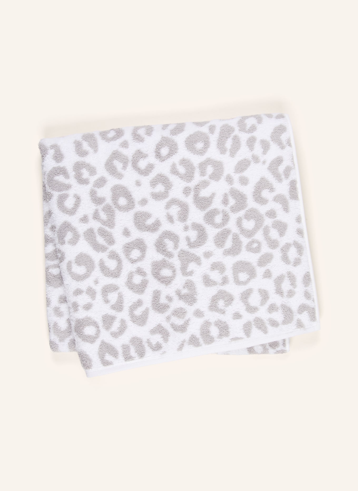 Cawö Douchehanddoek TWO-TONE LEO: GRIJS / WIT