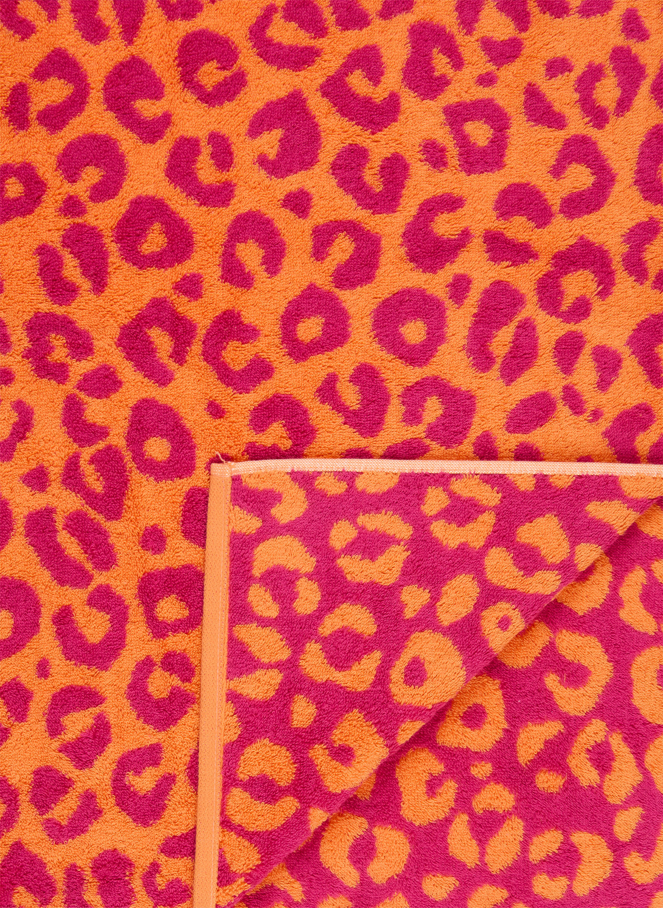 Cawö Douchehanddoek TWO-TONE LEO: ORANJE / ROZE