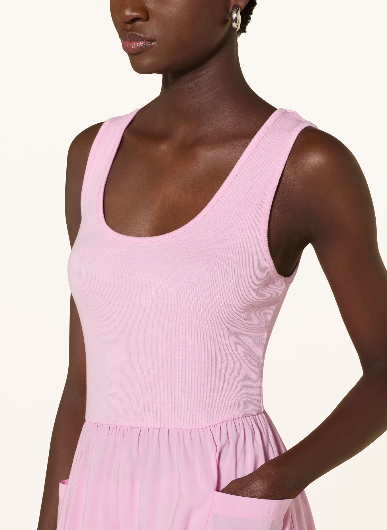 Rich & Royal Robe en mélange de matières: ROSE