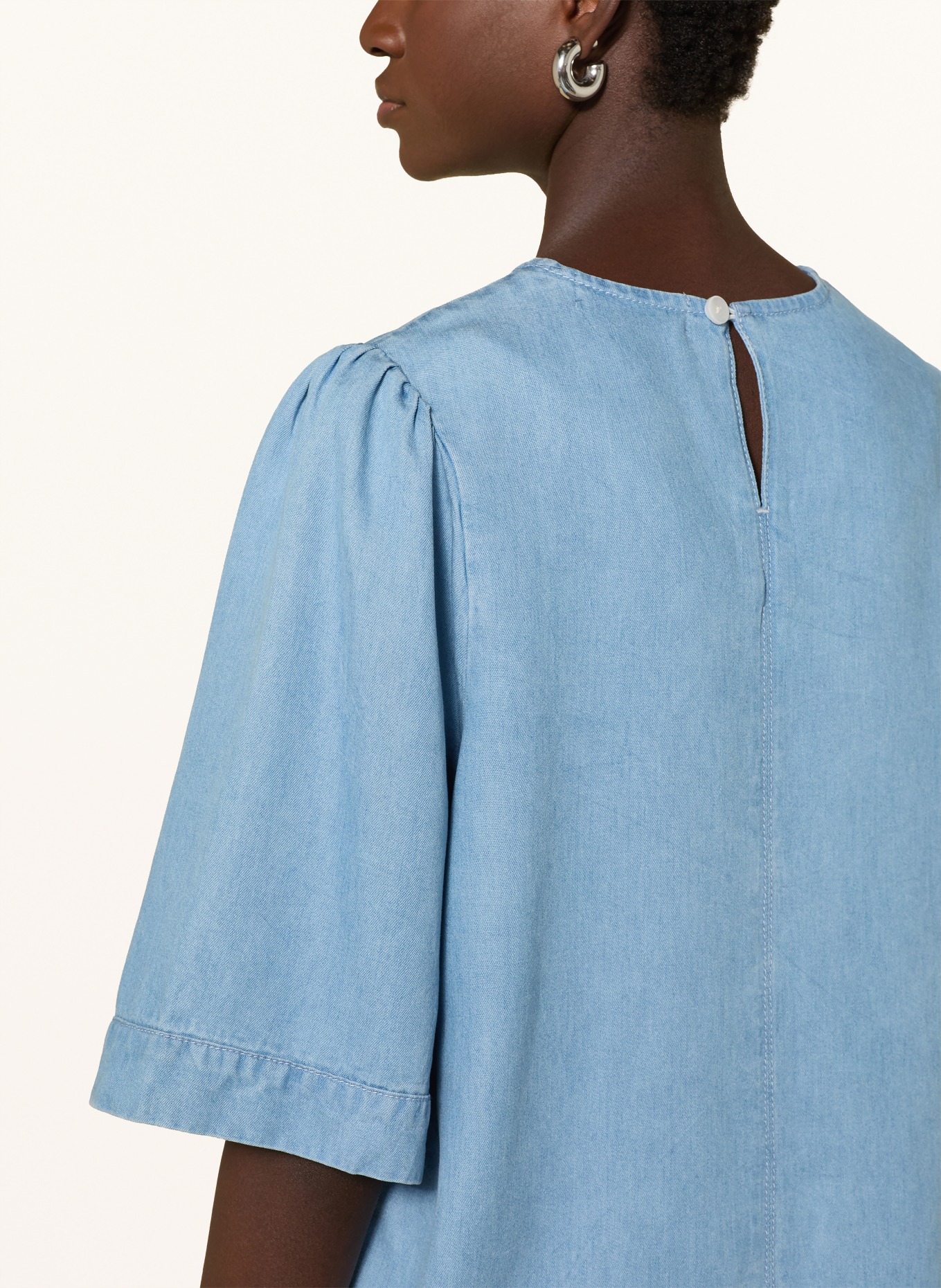 Rich & Royal Blusenshirt in Jeansoptik: HELLBLAU