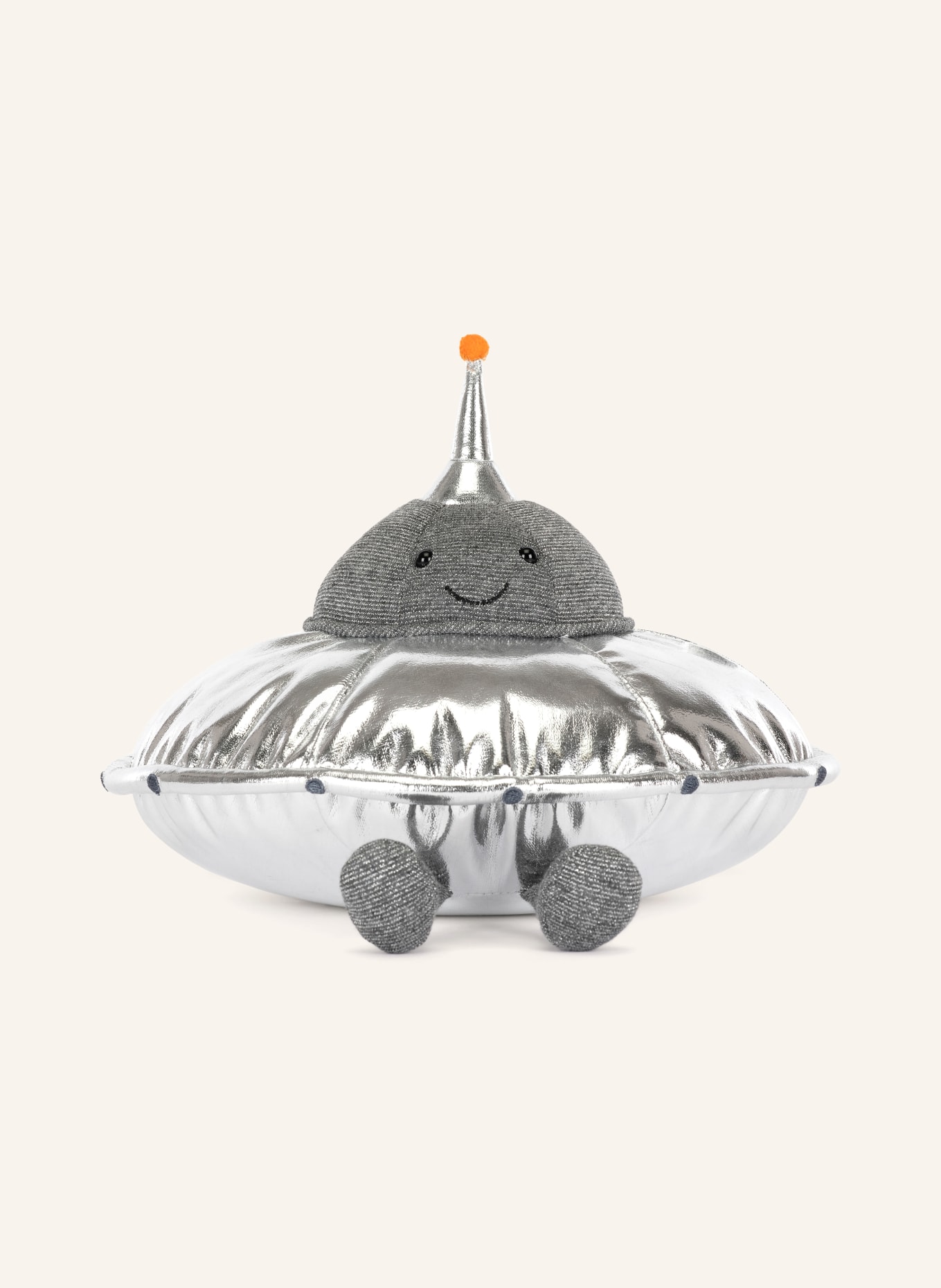Jellycat Plyšová hračka AMUSEABLES JELLYSAUCER: STŘÍBRNÁ / ORANŽOVÁ / ČERNÁ