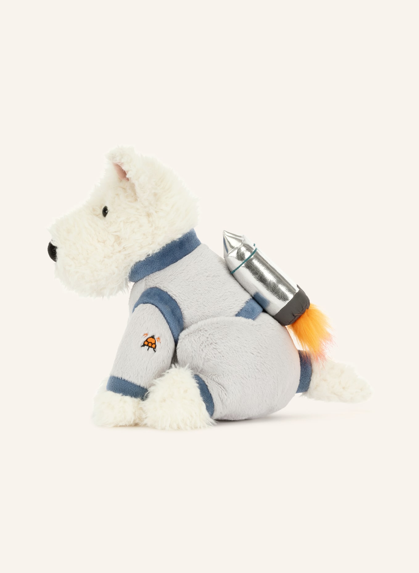Jellycat Plyšová hračka MUNRO SCOTTIE DOG SPACE: KRÉMOVÁ / SVĚTLE ŠEDÁ / MODRÁ