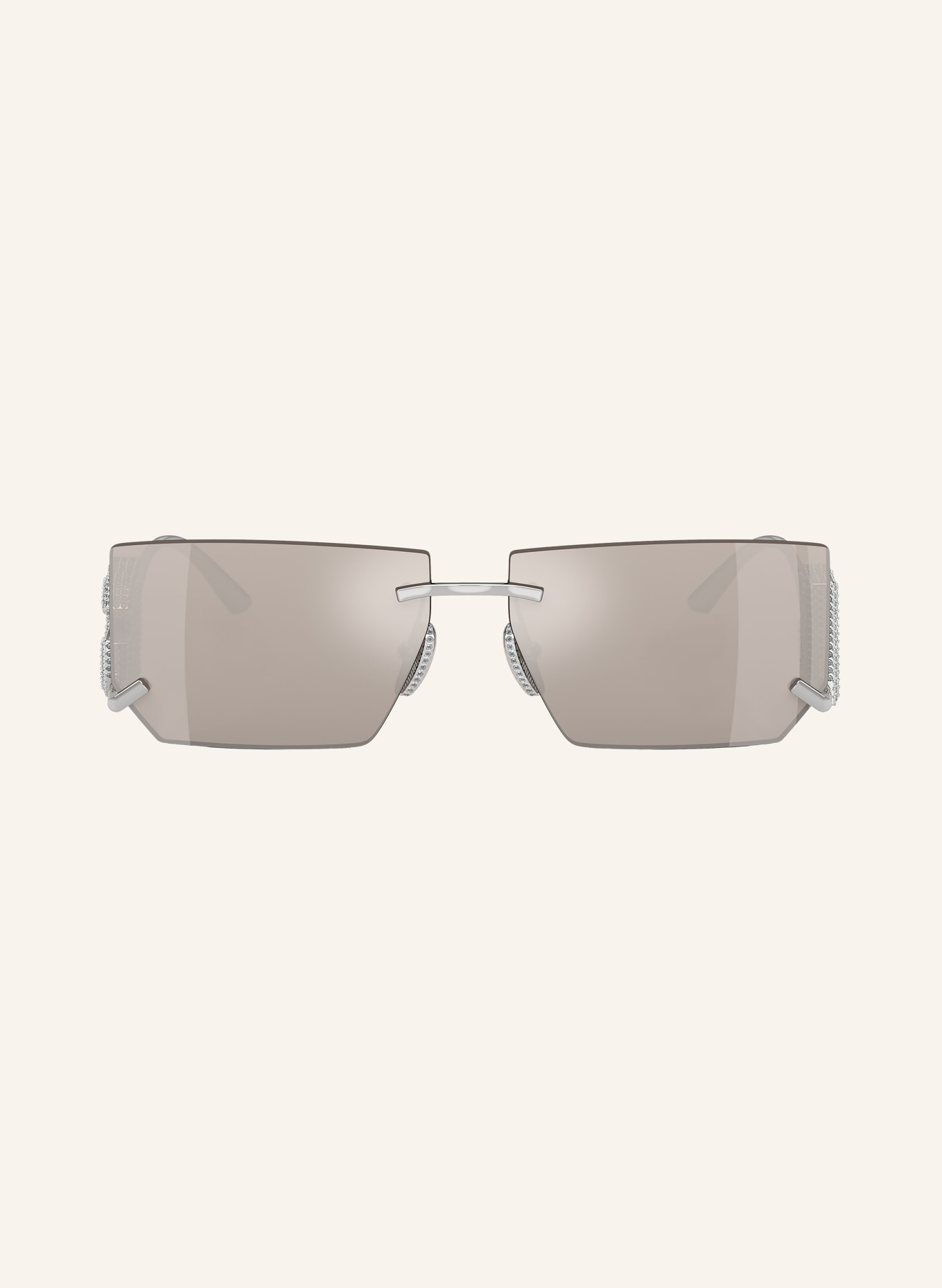DOLCE & GABBANA Lunettes de soleil DG2304B: ARGENT/ GRIS FONCÉ MIROIR