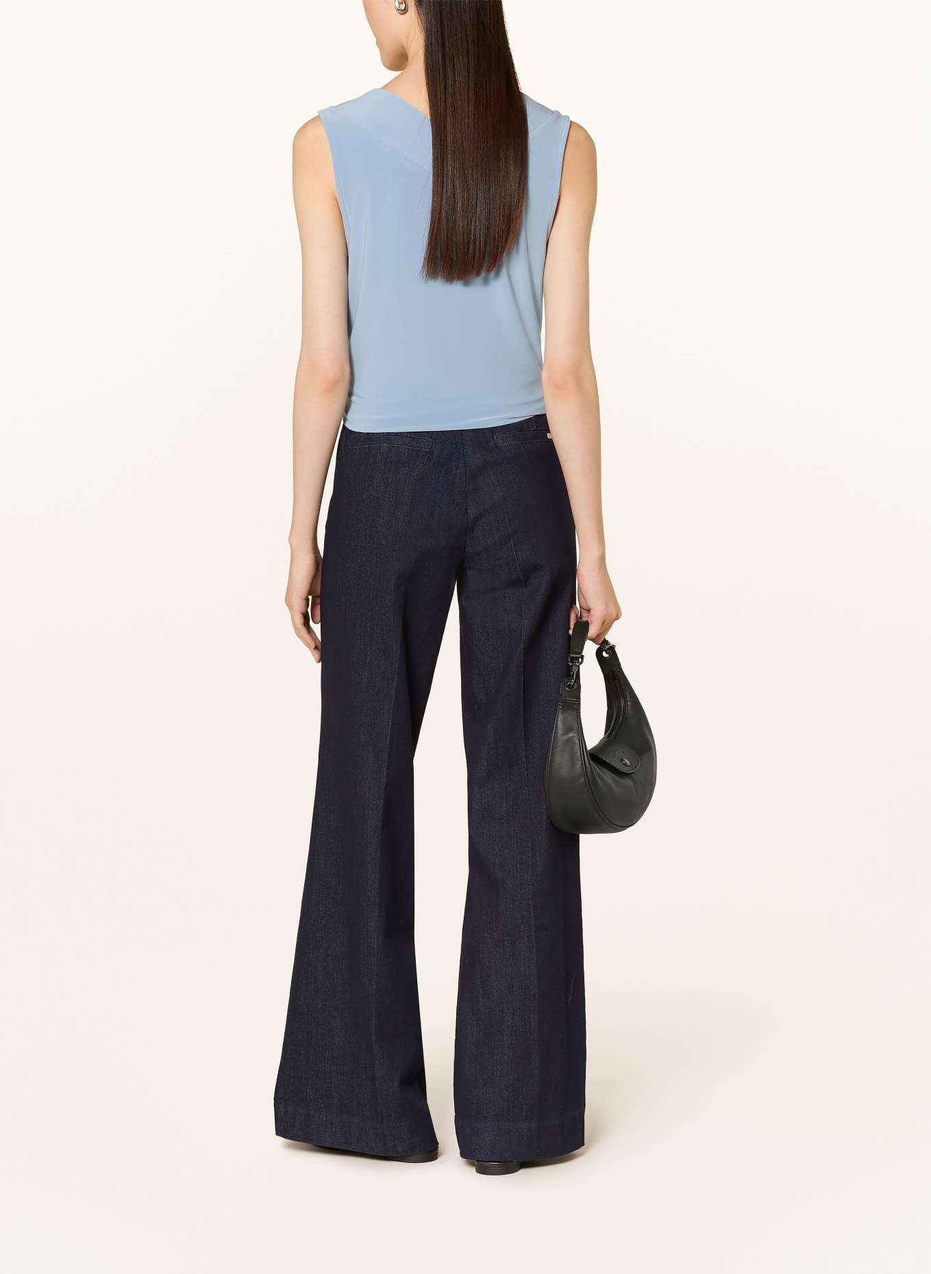 Joseph Ribkoff Jeans met wijde pijpen: 3302 Dark Denim