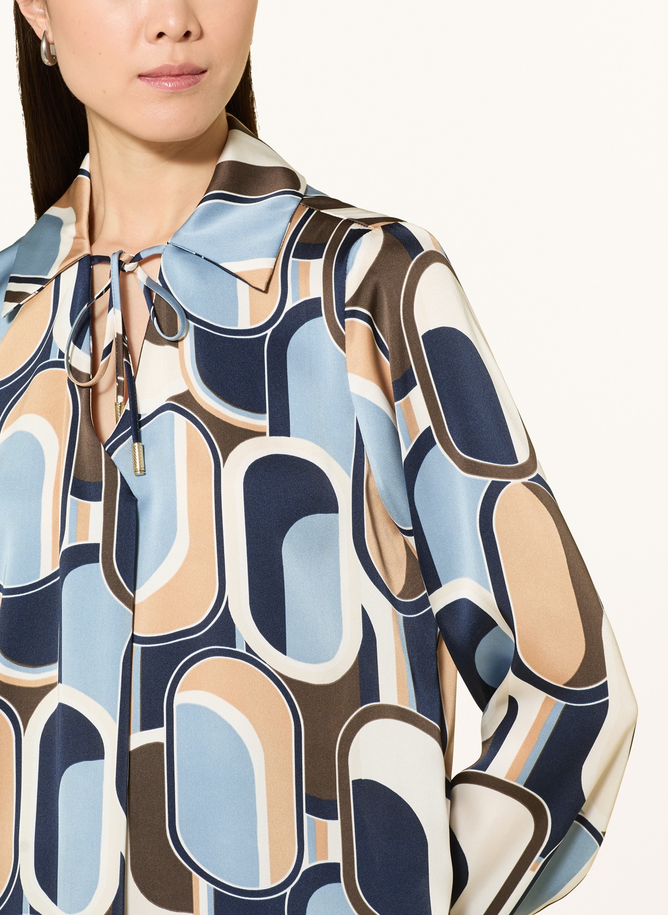 Joseph Ribkoff Blusenshirt: BLAUGRAU / BRAUN / ECRU