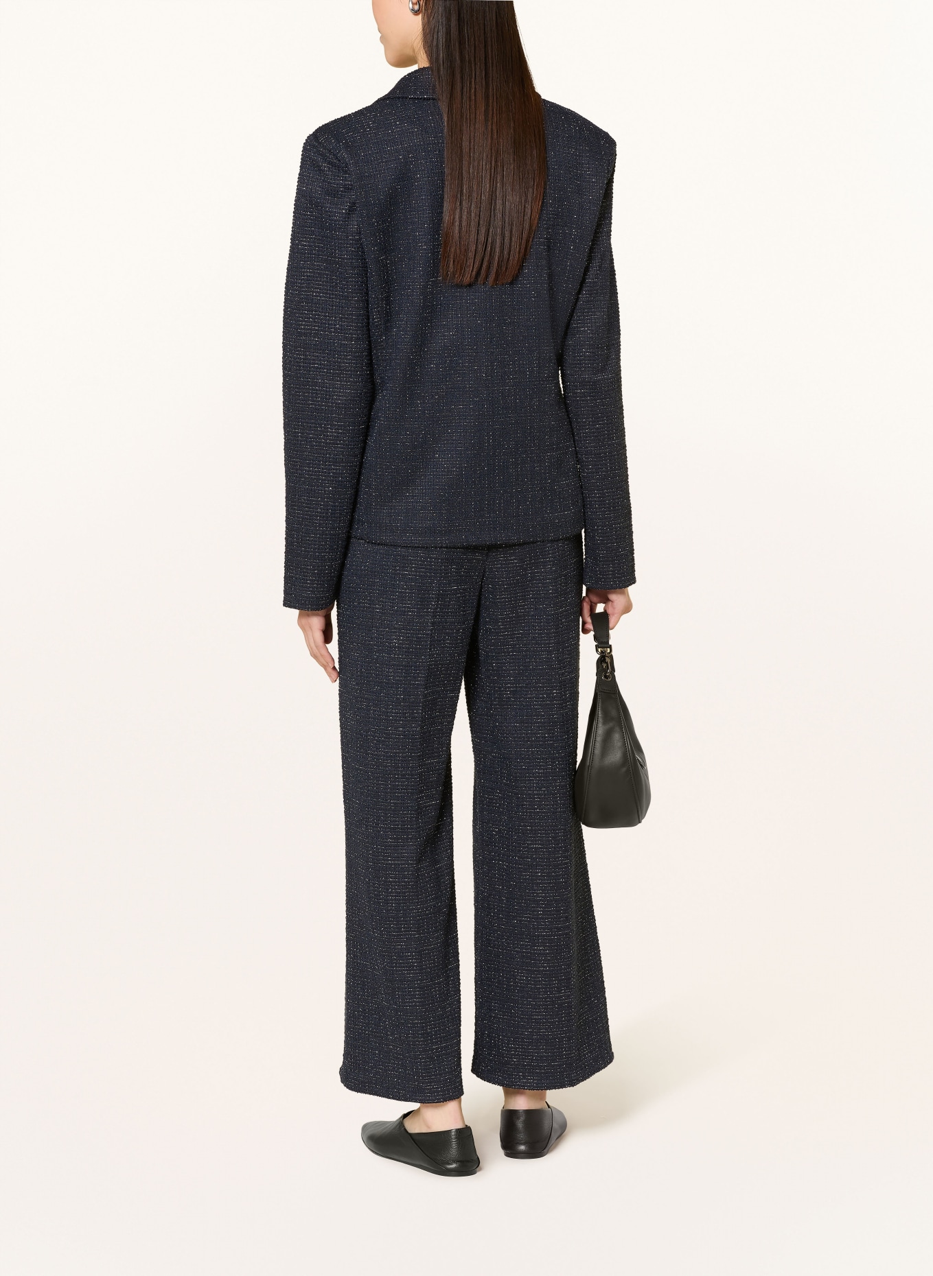 Joseph Ribkoff Marlenehose aus Tweed mit Glitzergarn: DUNKELBLAU / SILBER