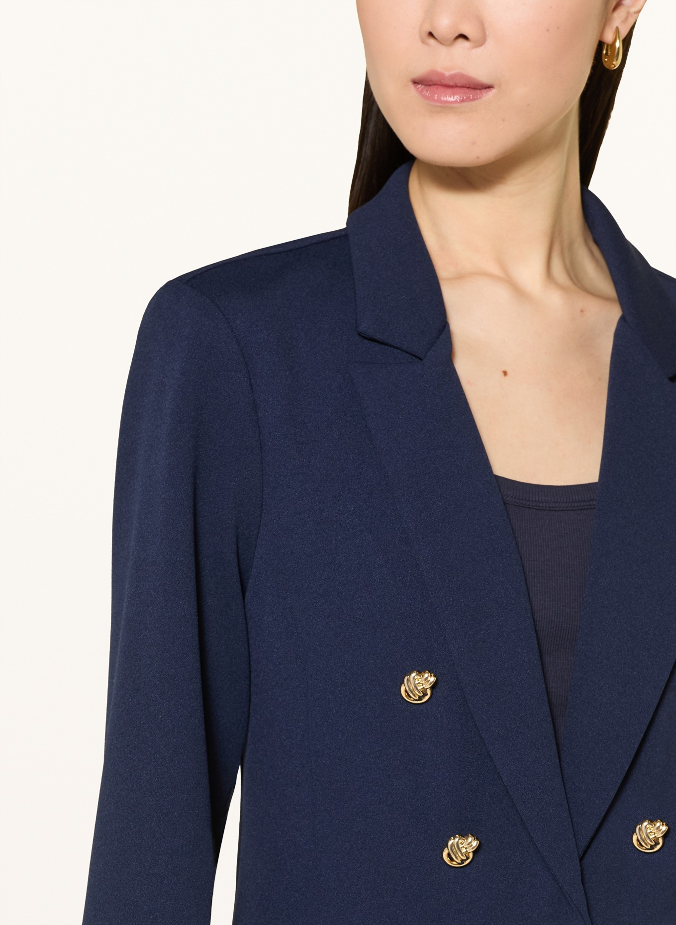 Joseph Ribkoff Jersey blazer: DONKERBLAUW / GOUD