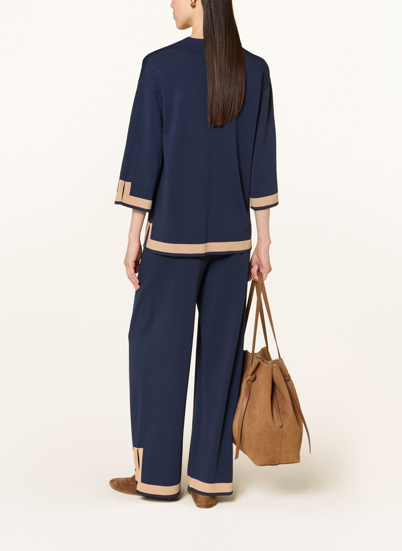 Joseph Ribkoff Pullover mit 3/4-Arm: DUNKELBLAU / CAMEL