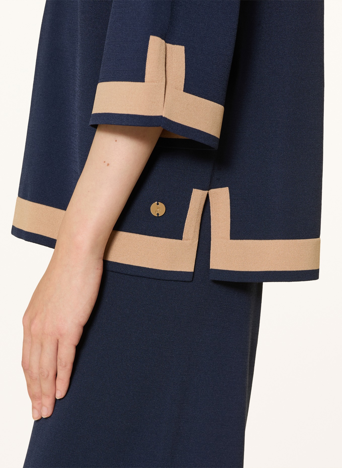 Joseph Ribkoff Pullover mit 3/4-Arm: DUNKELBLAU / CAMEL