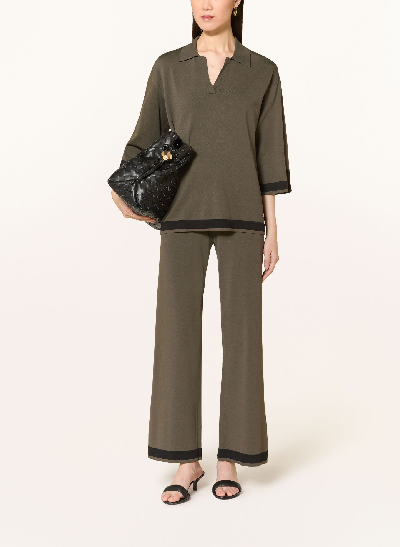 Joseph Ribkoff marlene pants: OLIVE / BLACK