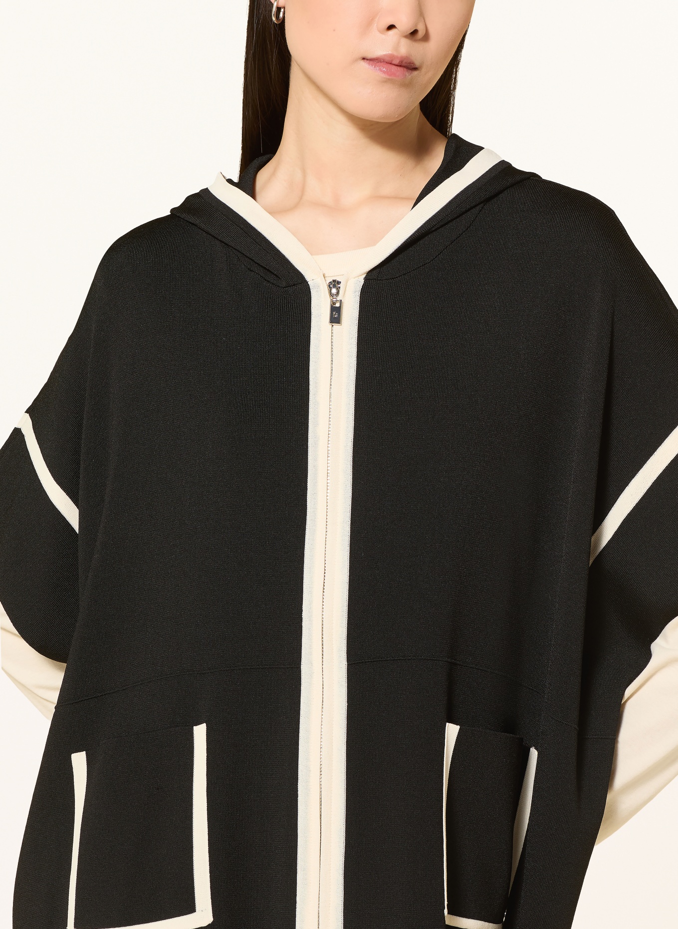 Joseph Ribkoff Strickjacke: SCHWARZ / WEISS