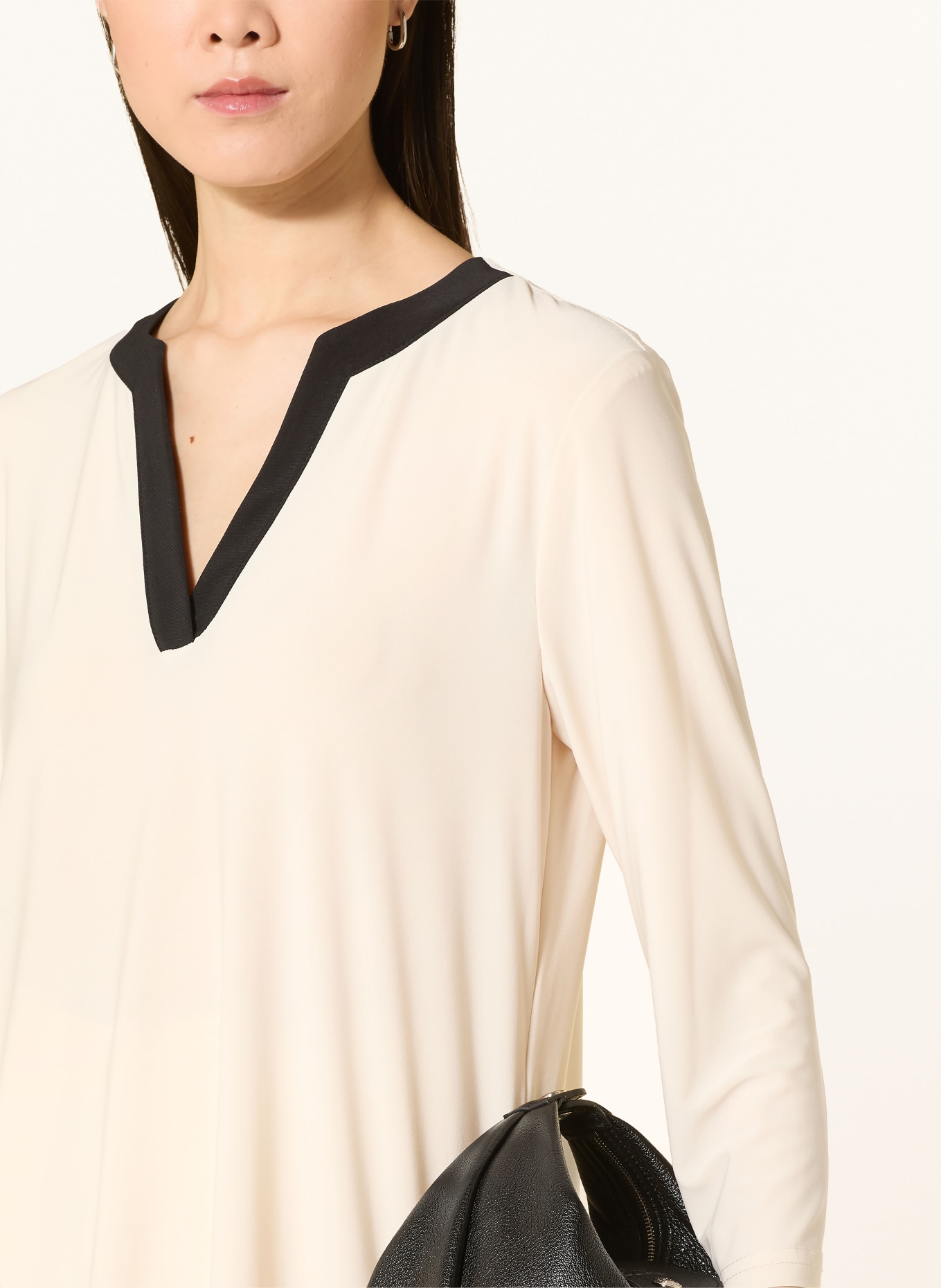 Joseph Ribkoff Blusenshirt aus Jersey mit 3/4-Arm: CREME / SCHWARZ
