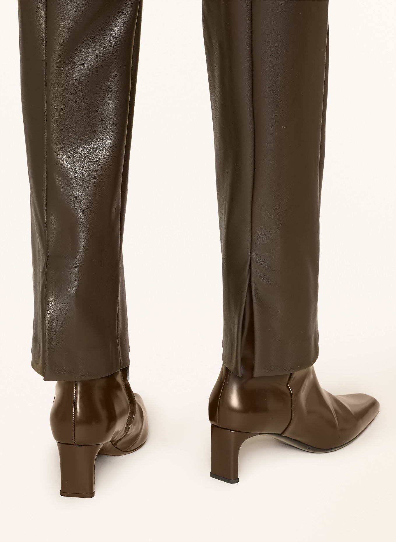 Joseph Ribkoff Hose in Lederoptik: DUNKELBRAUN