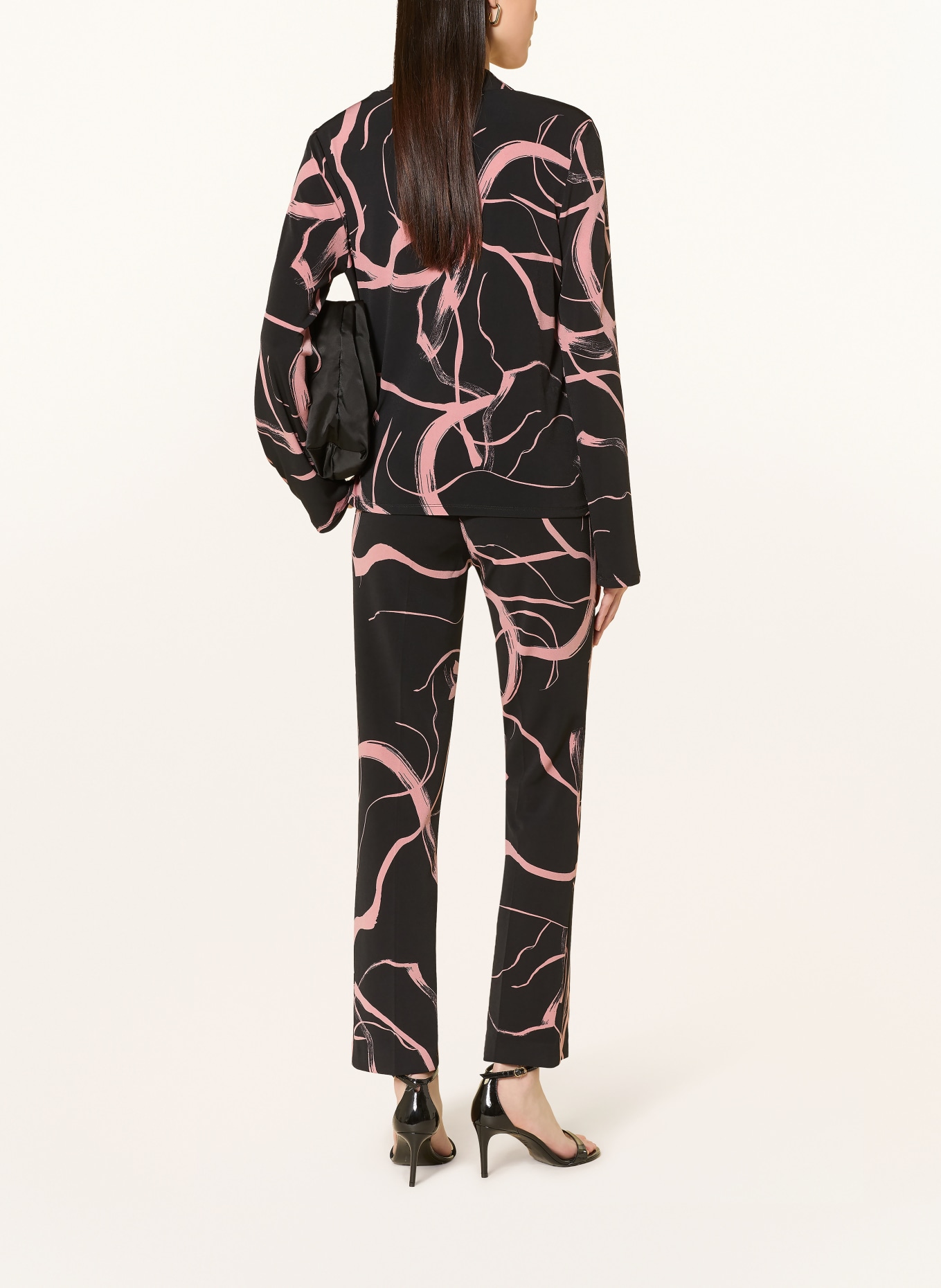 Joseph Ribkoff Jerseyhose: SCHWARZ / ROSA