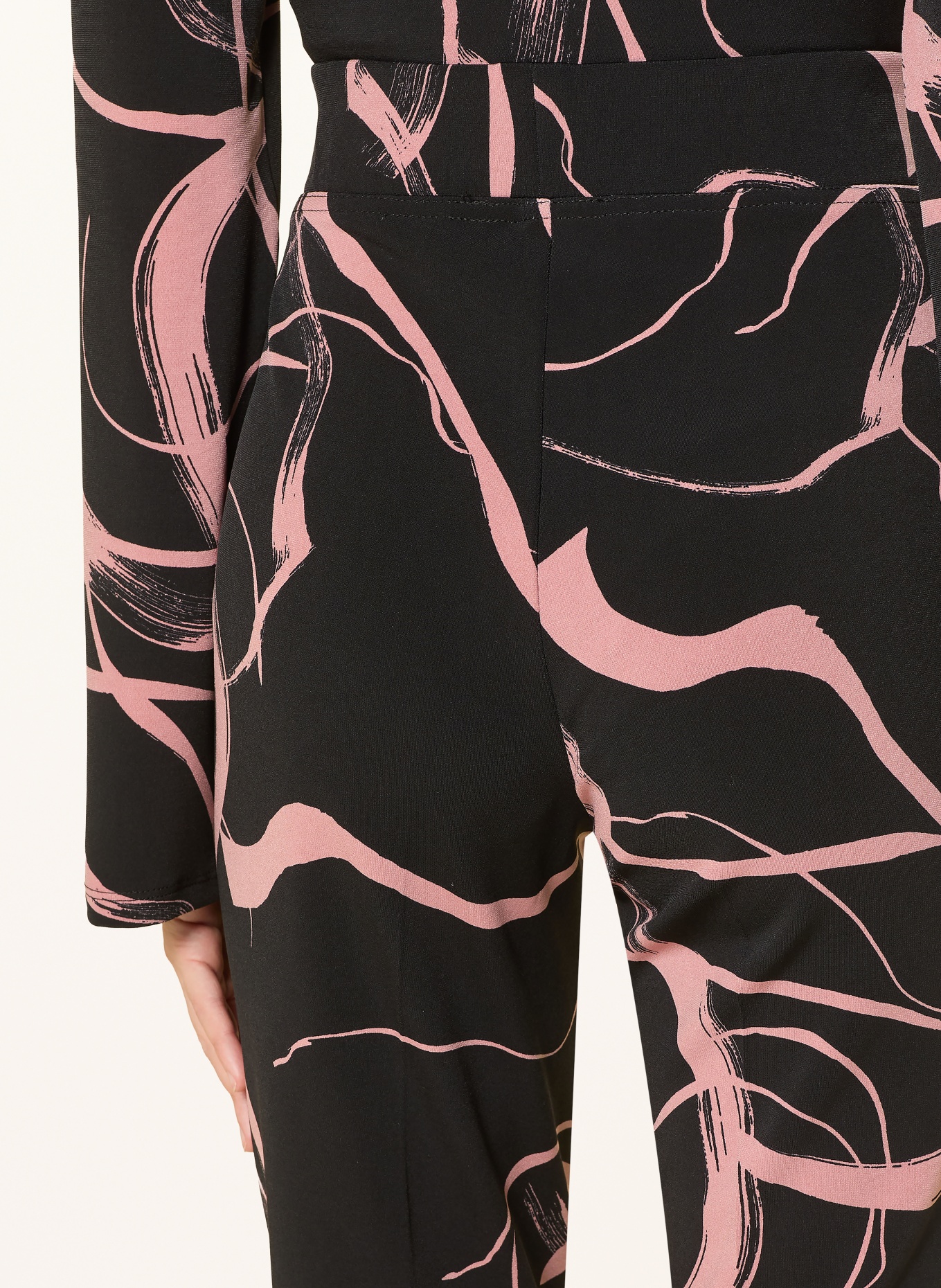 Joseph Ribkoff Jerseyhose: SCHWARZ / ROSA