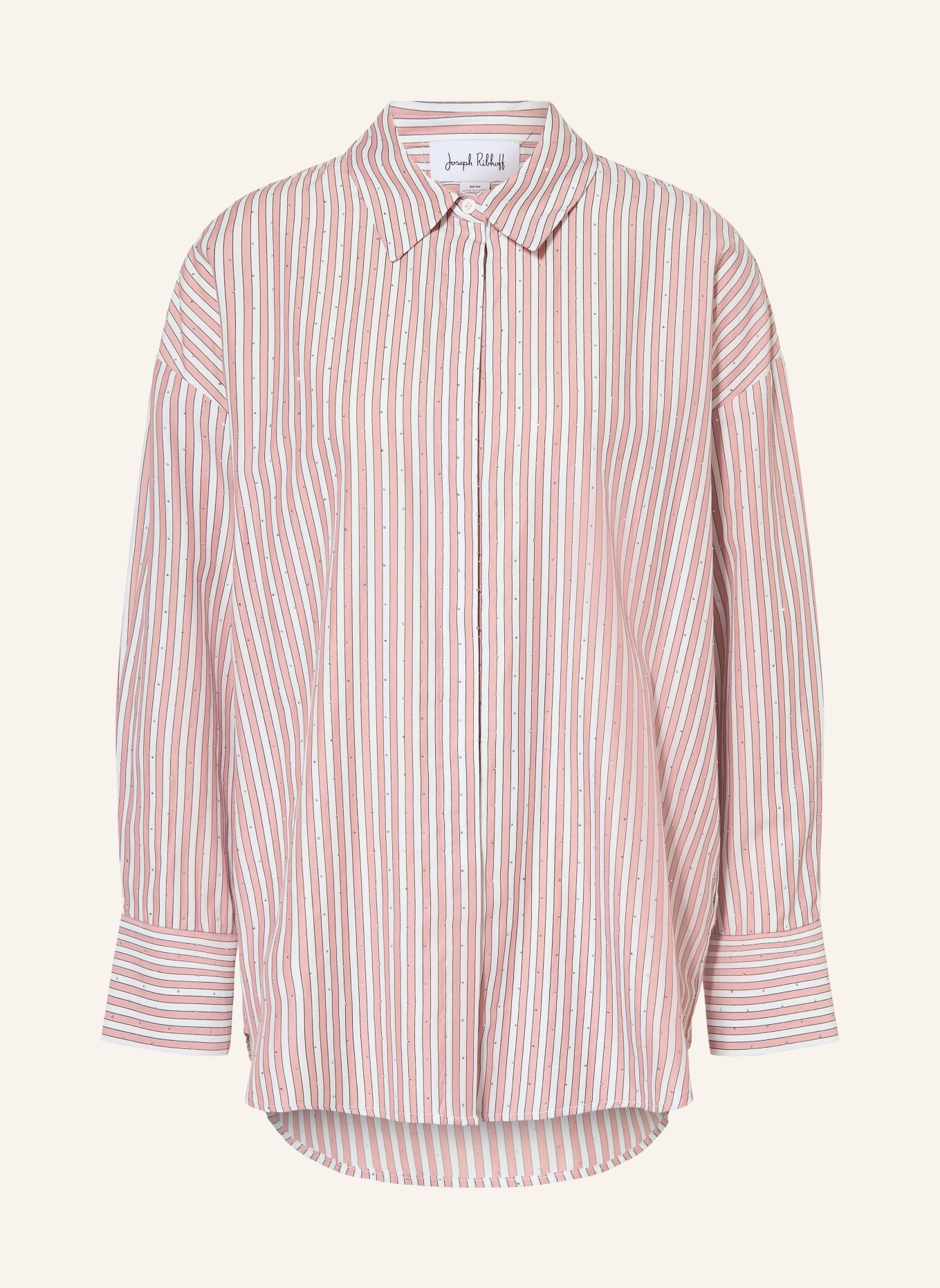 Joseph Ribkoff Shirt blouse with gemstones: SALMON / WHITE