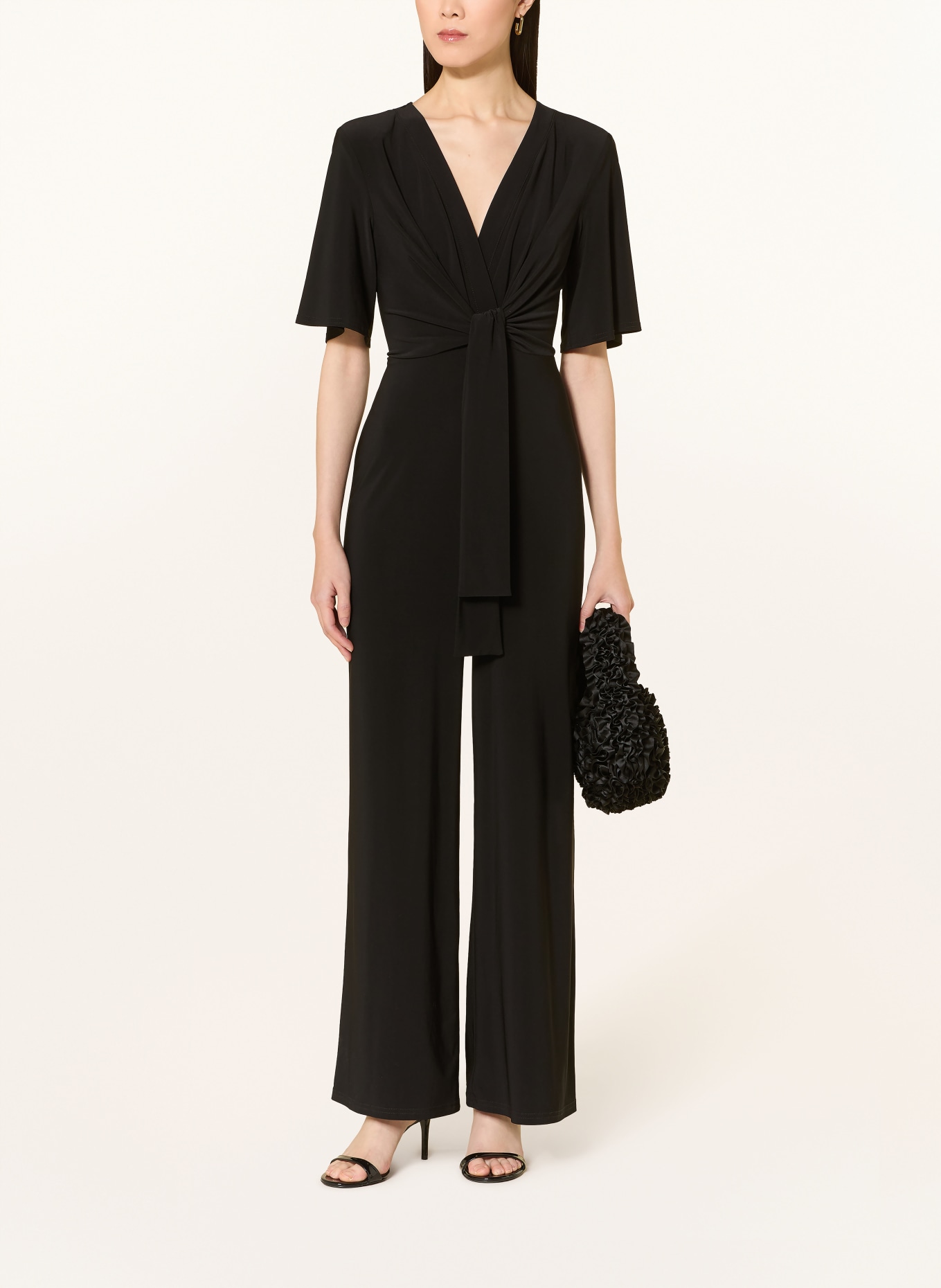 Joseph Ribkoff Wrap-style jumpsuit: BLACK