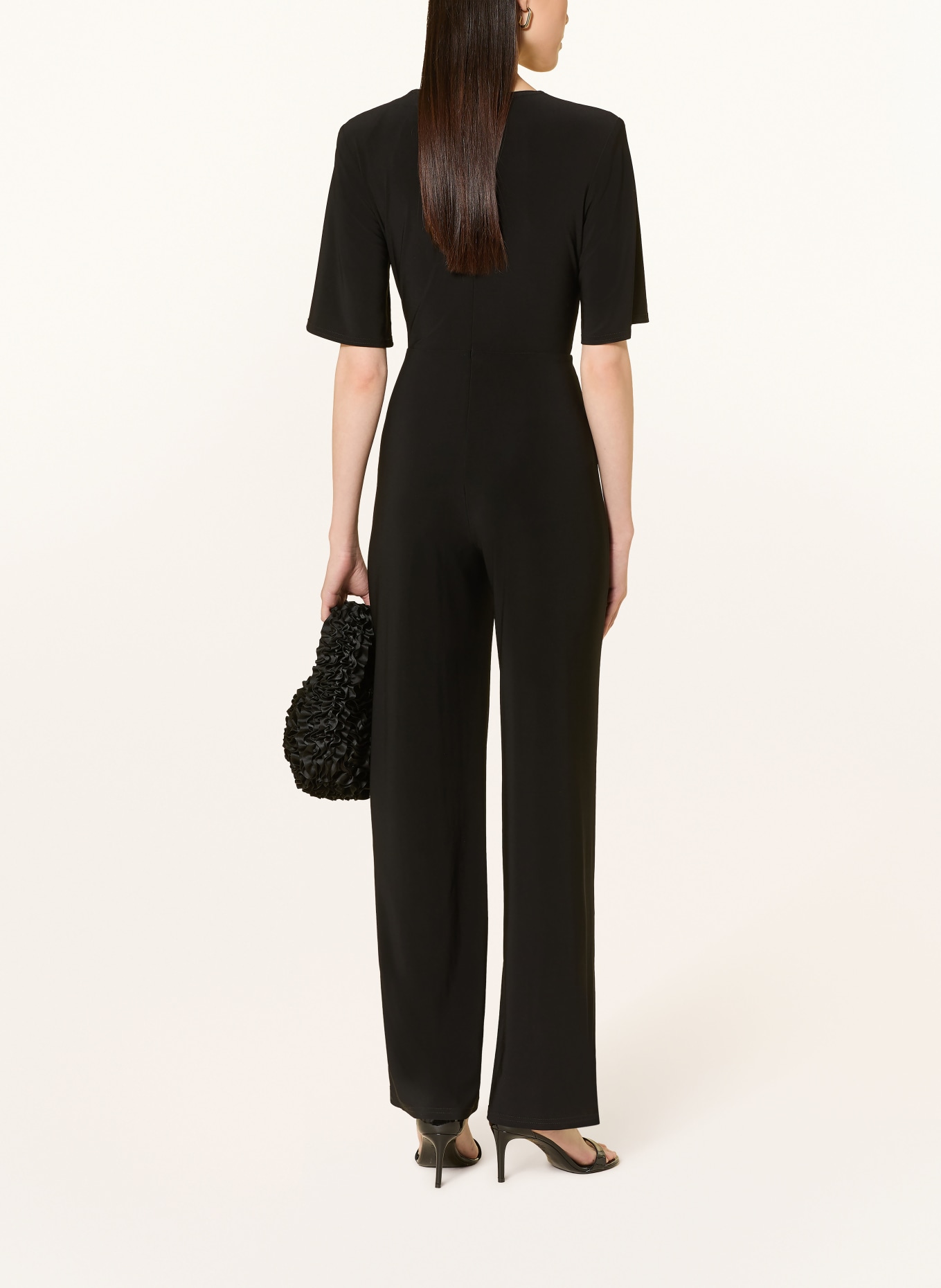 Joseph Ribkoff Wrap-style jumpsuit: BLACK