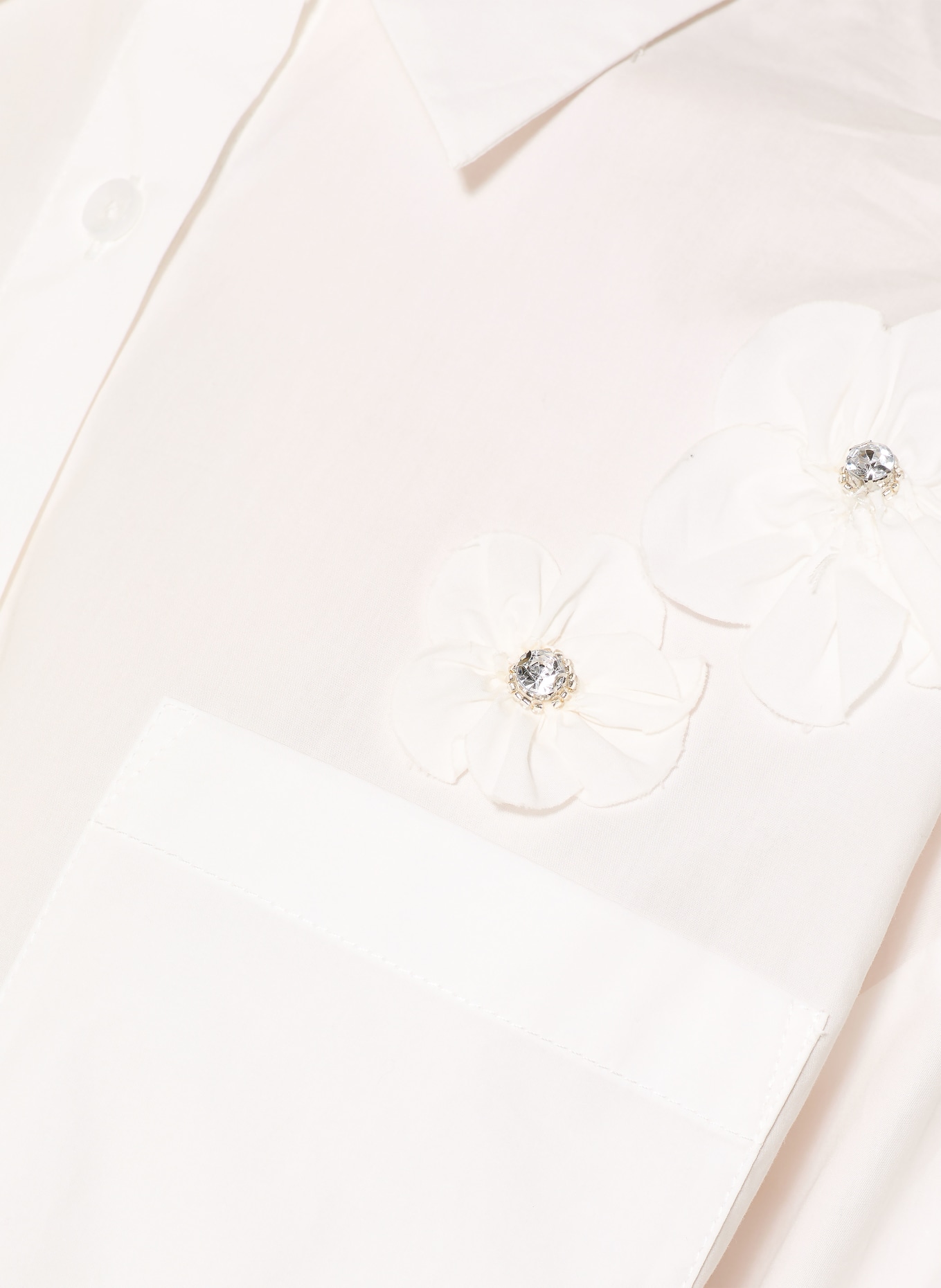 Joseph Ribkoff Shirt blouse with gemstones: WHITE