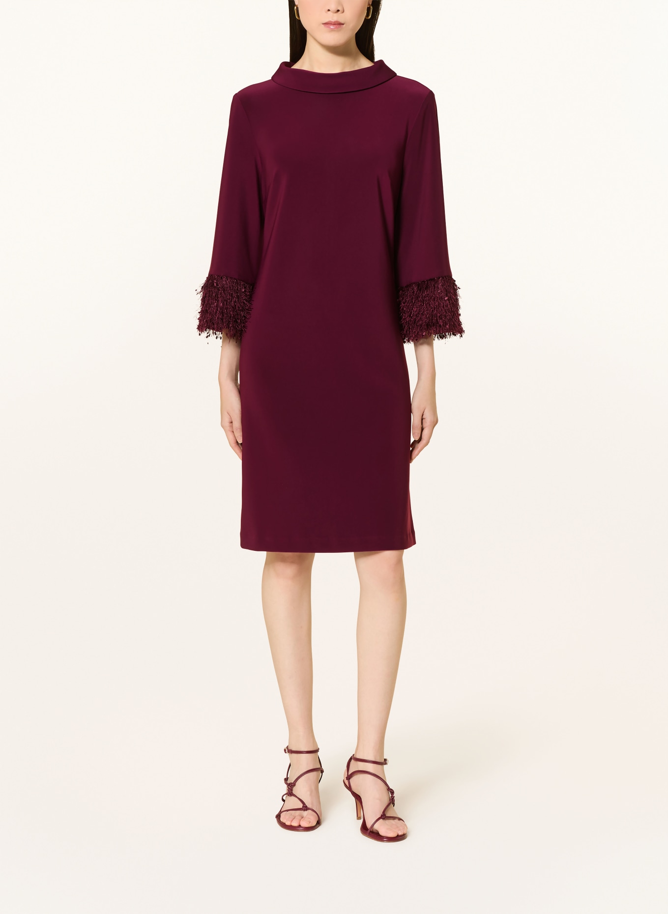 Joseph Ribkoff Jurk met 3/4-mouwen: DONKERROOD