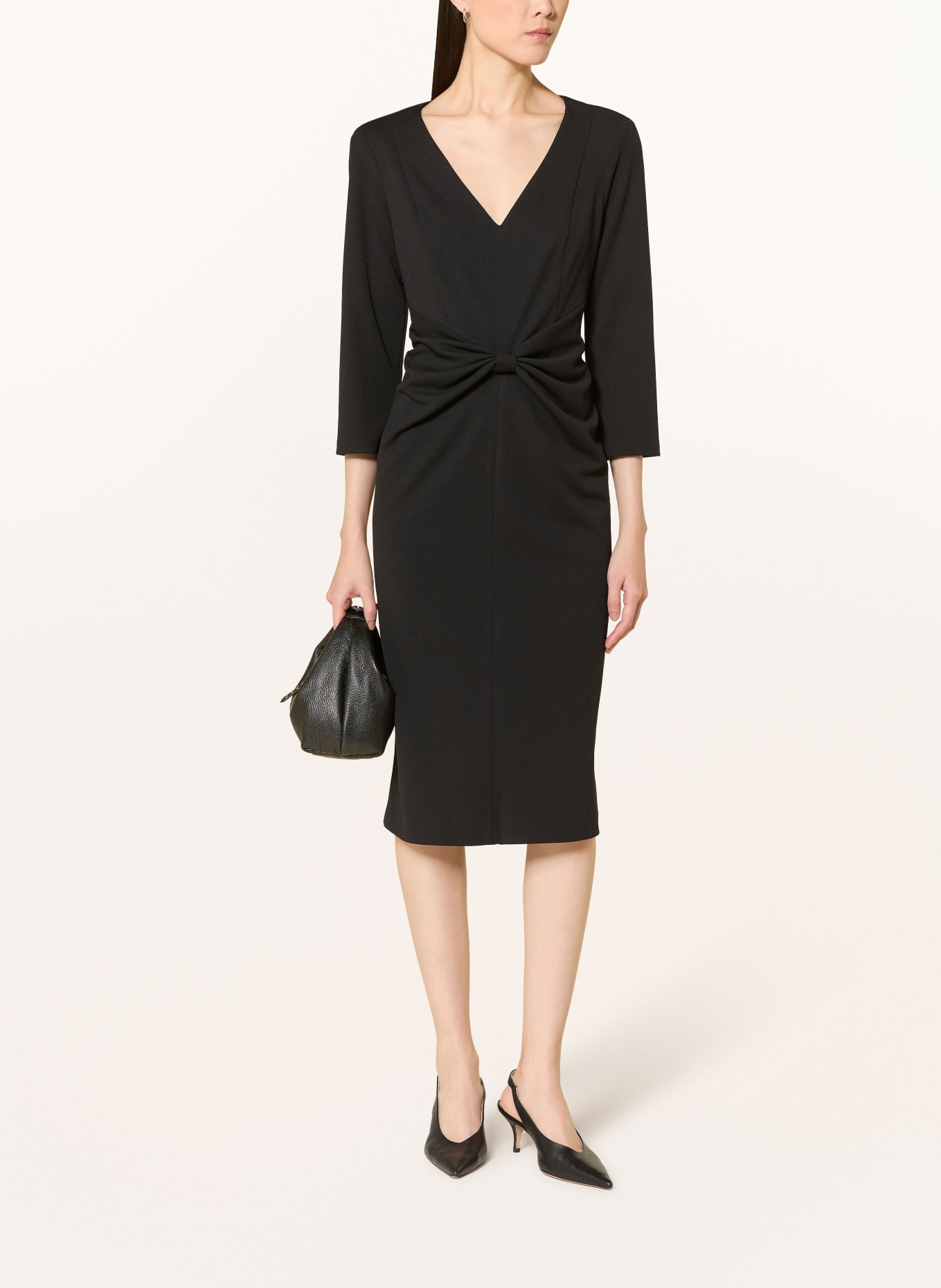Joseph Ribkoff Sheath dress with 3/4 sleeves: BLACK
