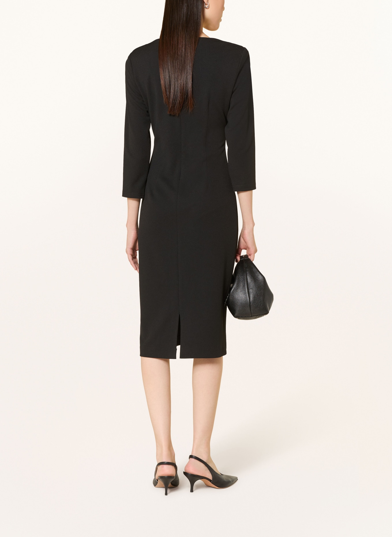 Joseph Ribkoff Sheath dress with 3/4 sleeves: BLACK