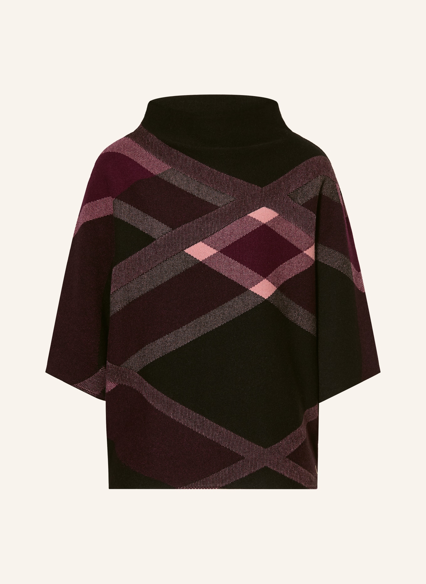 Joseph Ribkoff Pullover mit 3/4-Arm: SCHWARZ / DUNKELLILA / LILA