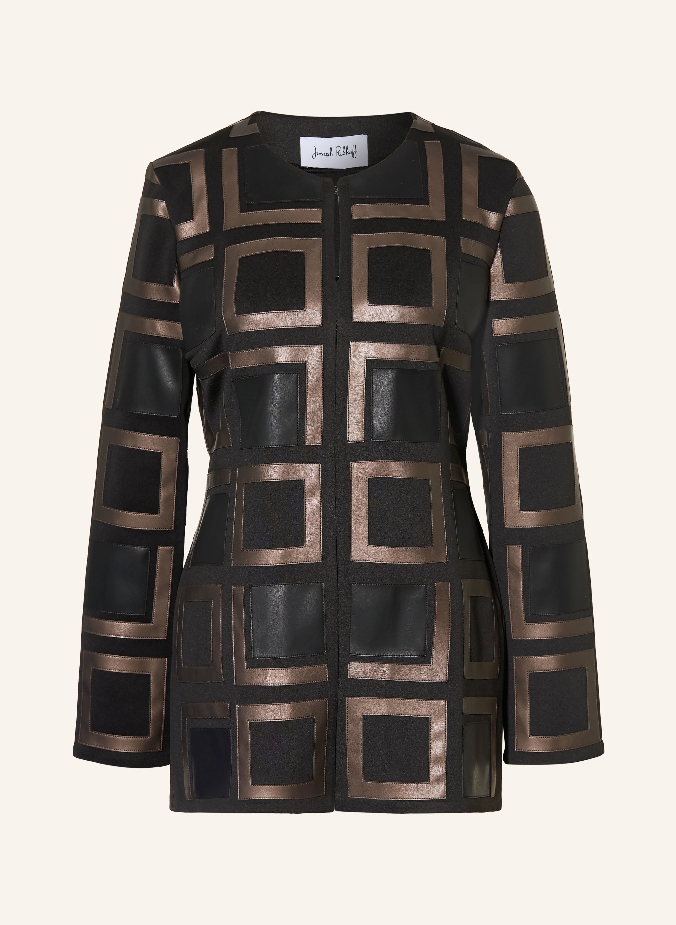 Joseph Ribkoff Jacke in Lederoptik: SCHWARZ / DUNKELBRAUN / DUNKELGRAU