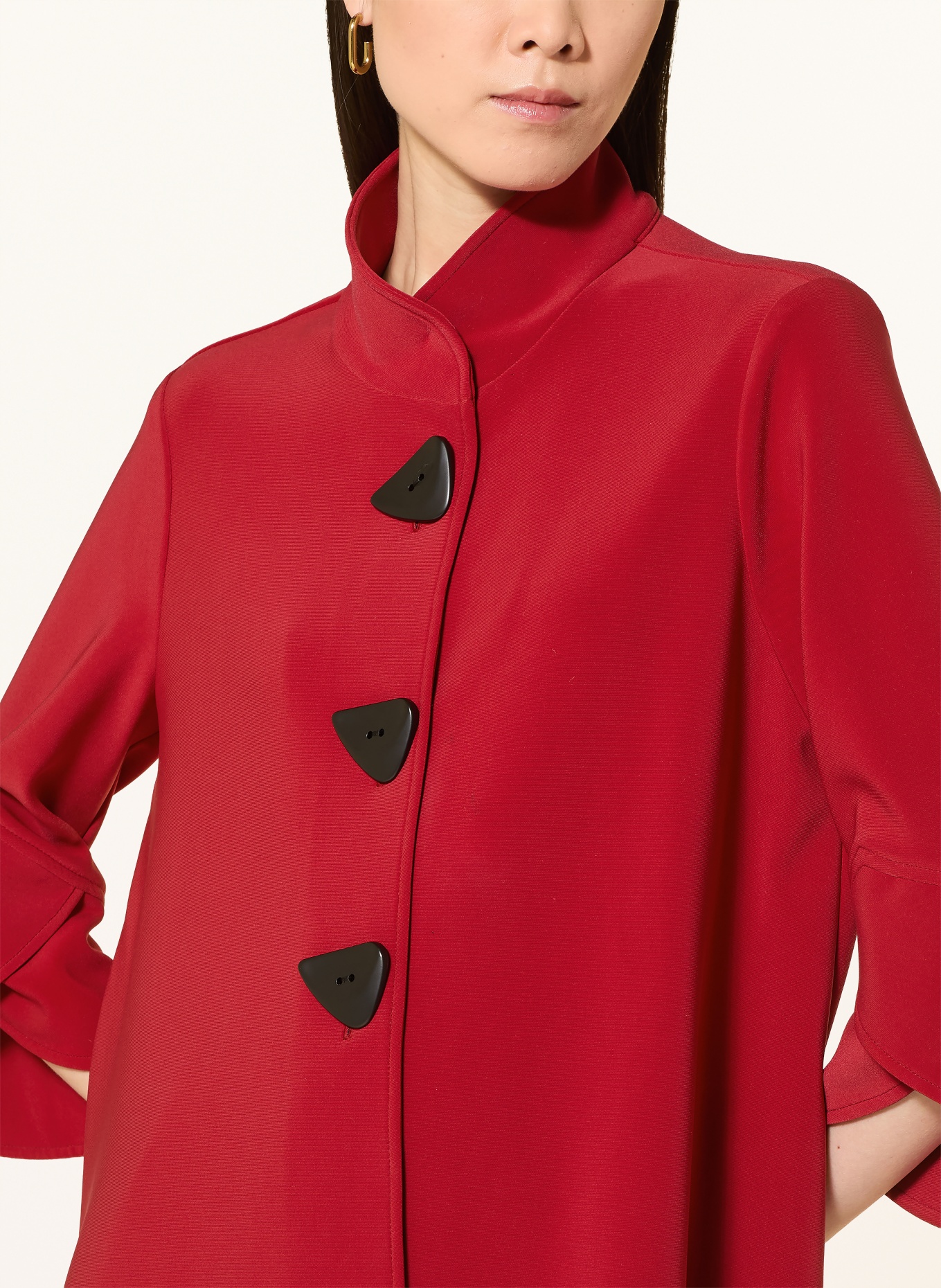 Joseph Ribkoff Veste en jersey à manches 3/4: ROUGE FONCÉ