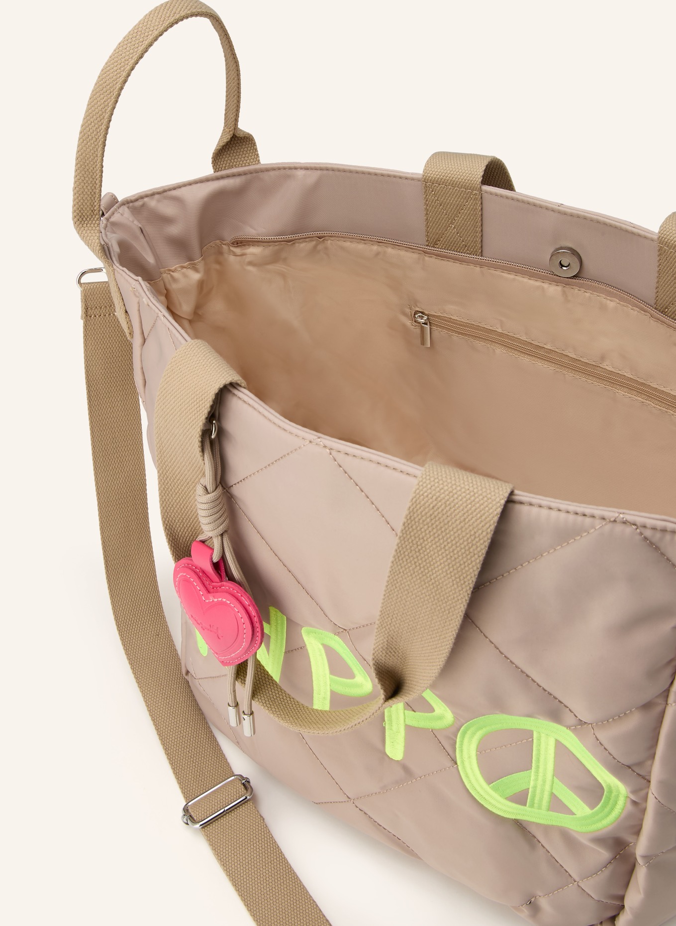 miss goodlife Shopper: TAUPE / NEONGRÜN