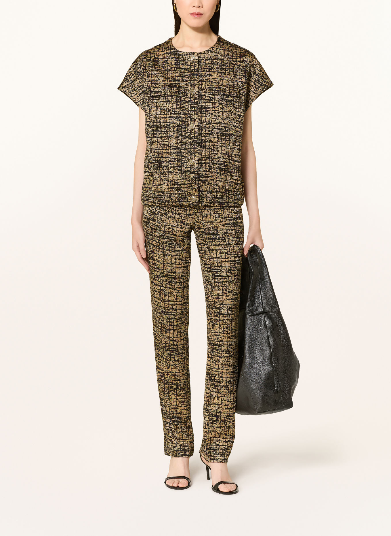 Joseph Ribkoff Sweatweste: BEIGE / SCHWARZ