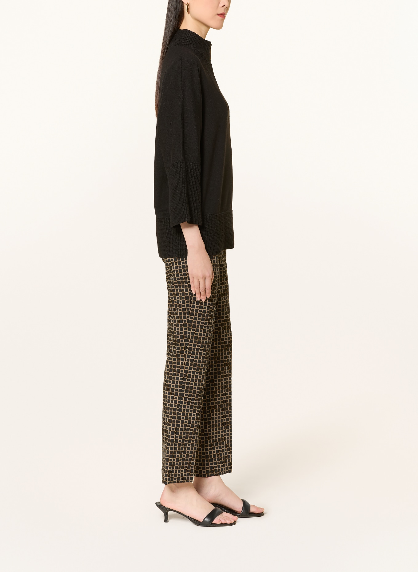 Joseph Ribkoff broek: TAUPE / ZWART
