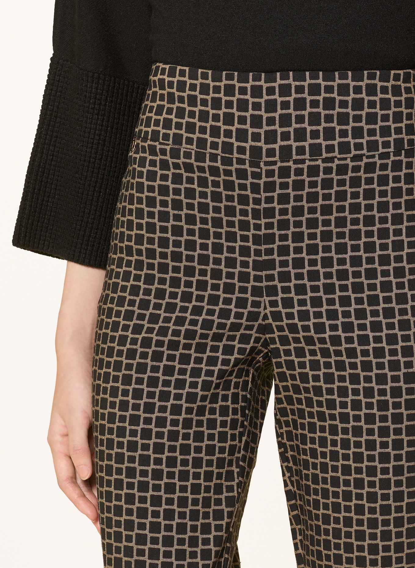 Joseph Ribkoff broek: TAUPE / ZWART