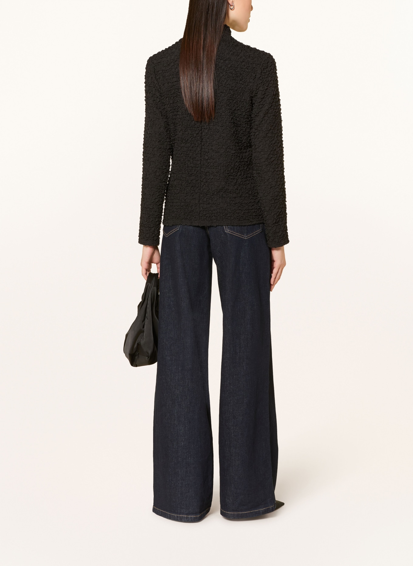 Joseph Ribkoff Mesh blouse shirt: BLACK
