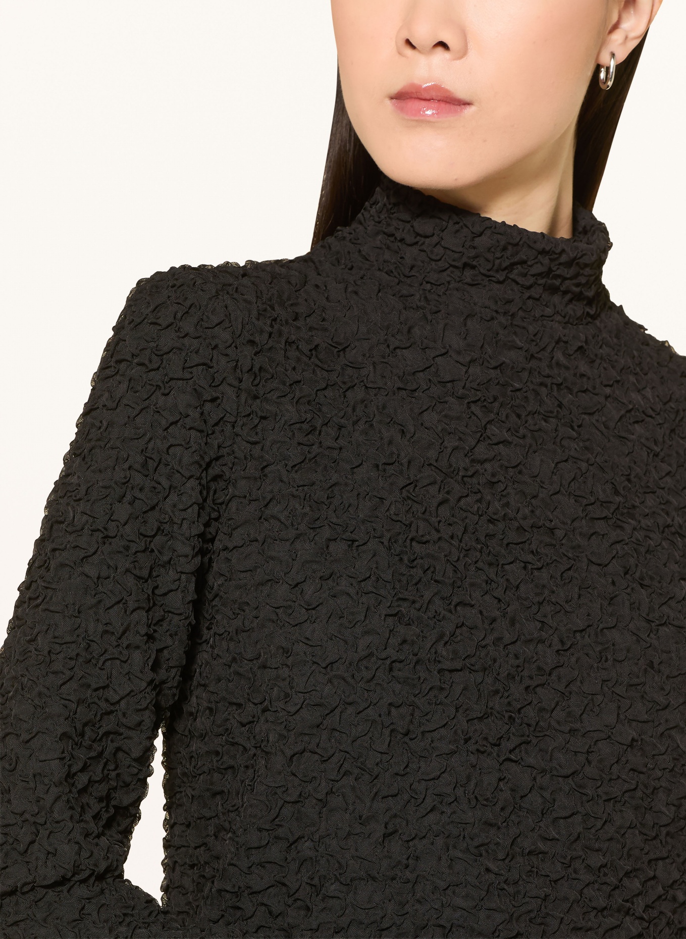Joseph Ribkoff Mesh blouse shirt: BLACK