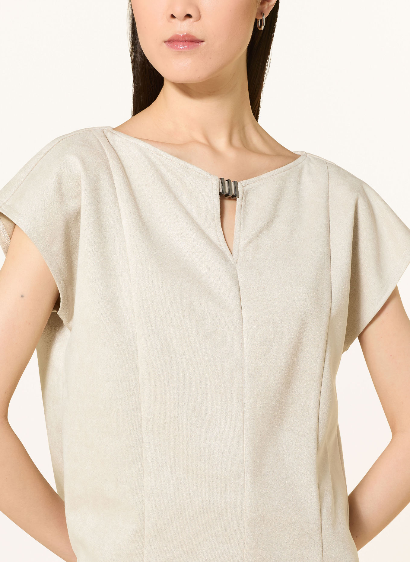 Joseph Ribkoff Blusenshirt in Lederoptik: ECRU