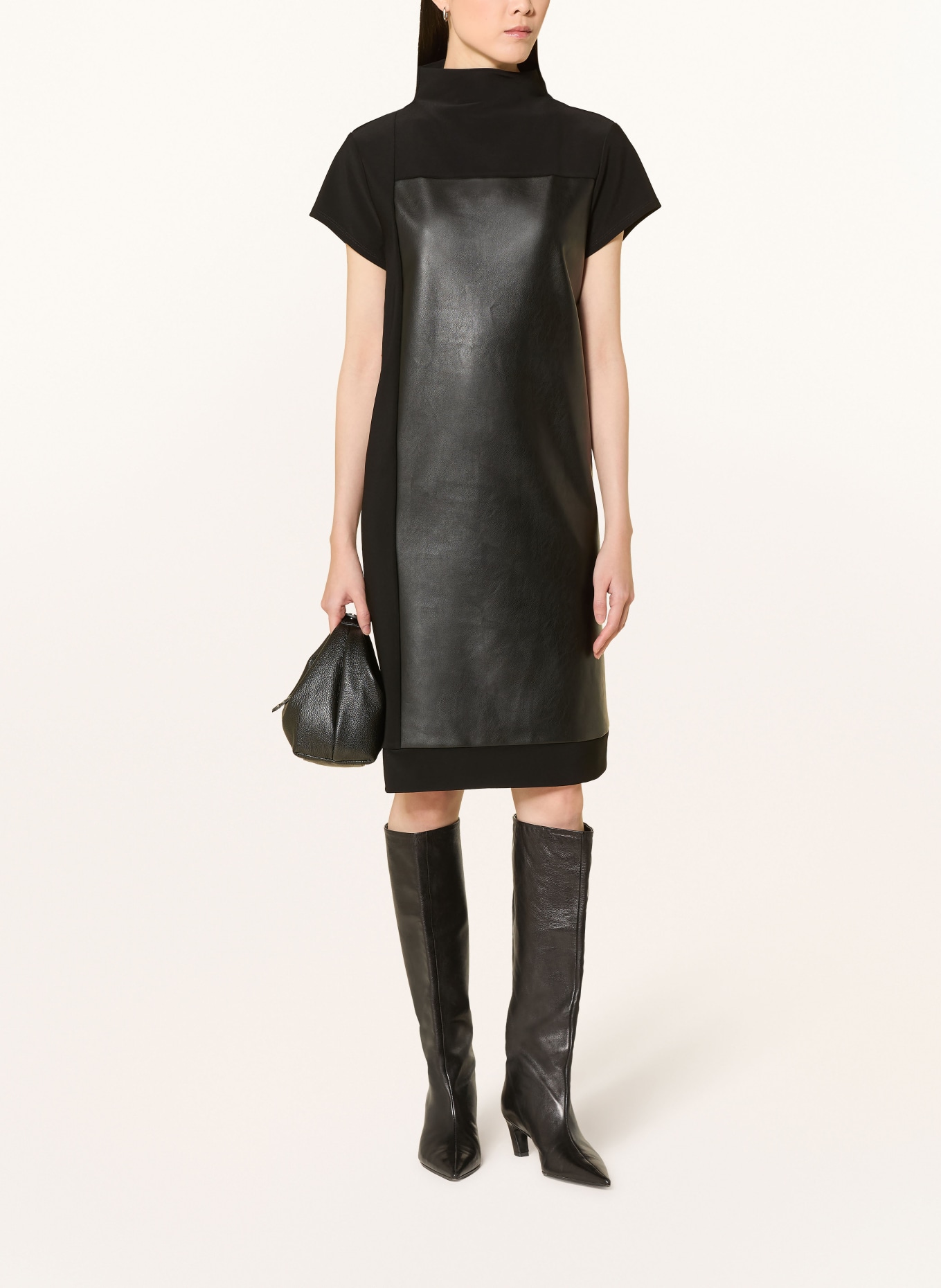Joseph Ribkoff Dress in a mix of materials: BLACK