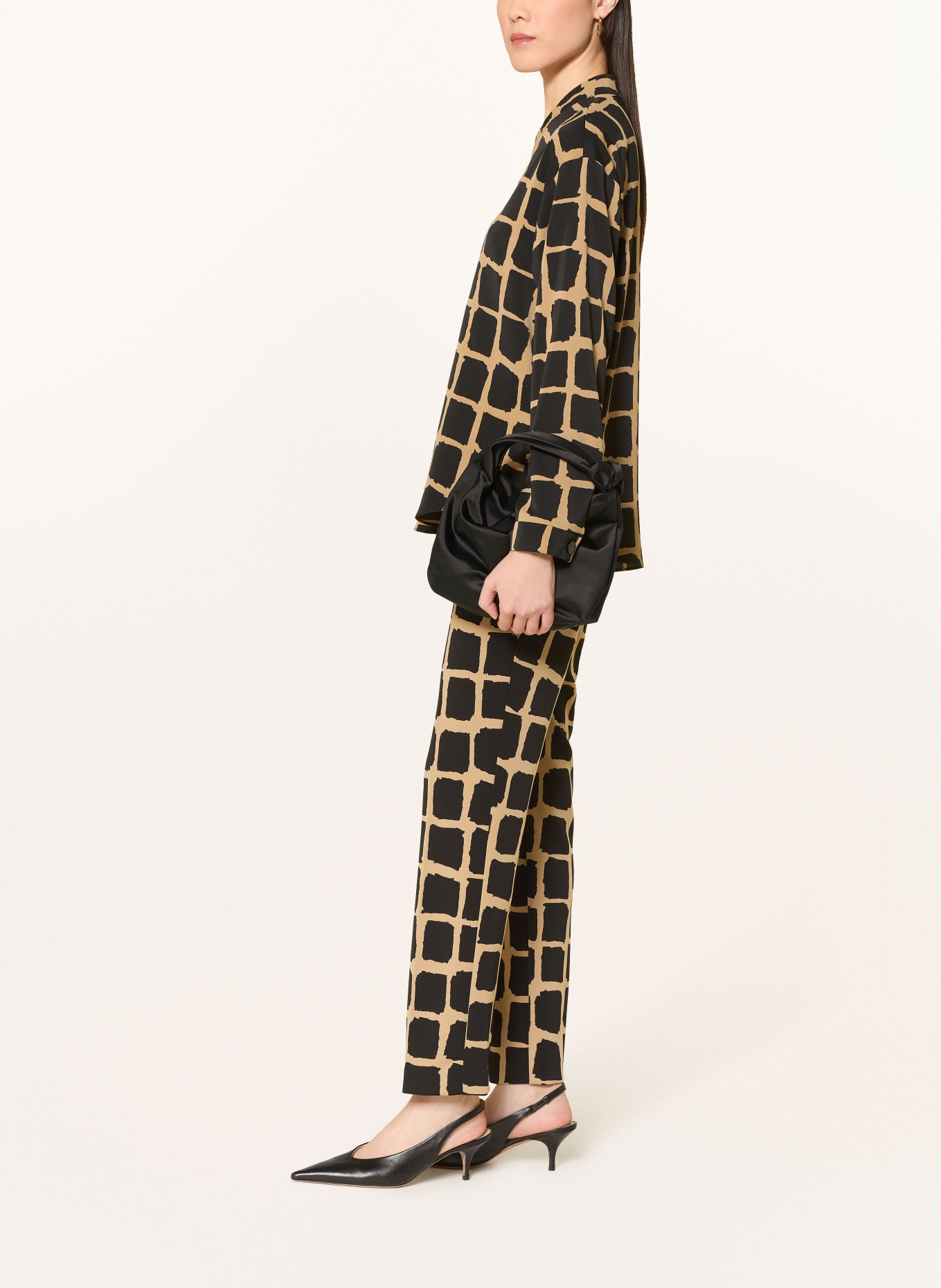 Joseph Ribkoff pantalon en jersey: NOIR / BEIGE