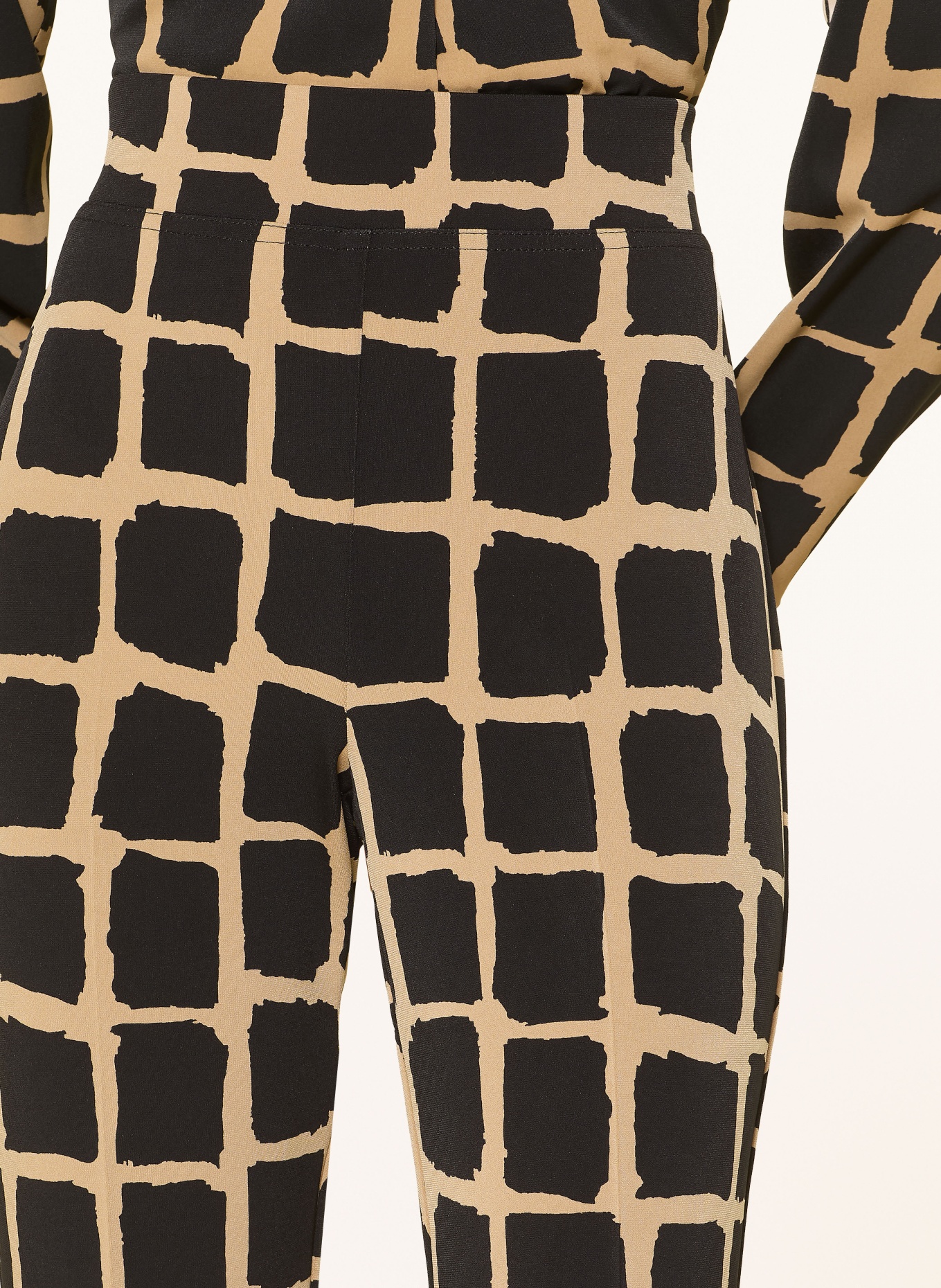 Joseph Ribkoff pantalon en jersey: NOIR / BEIGE