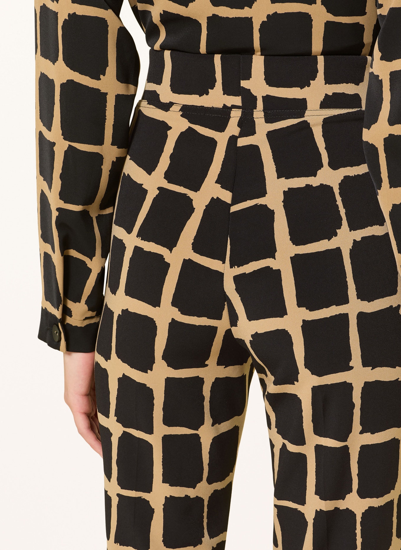 Joseph Ribkoff pantalon en jersey: NOIR / BEIGE
