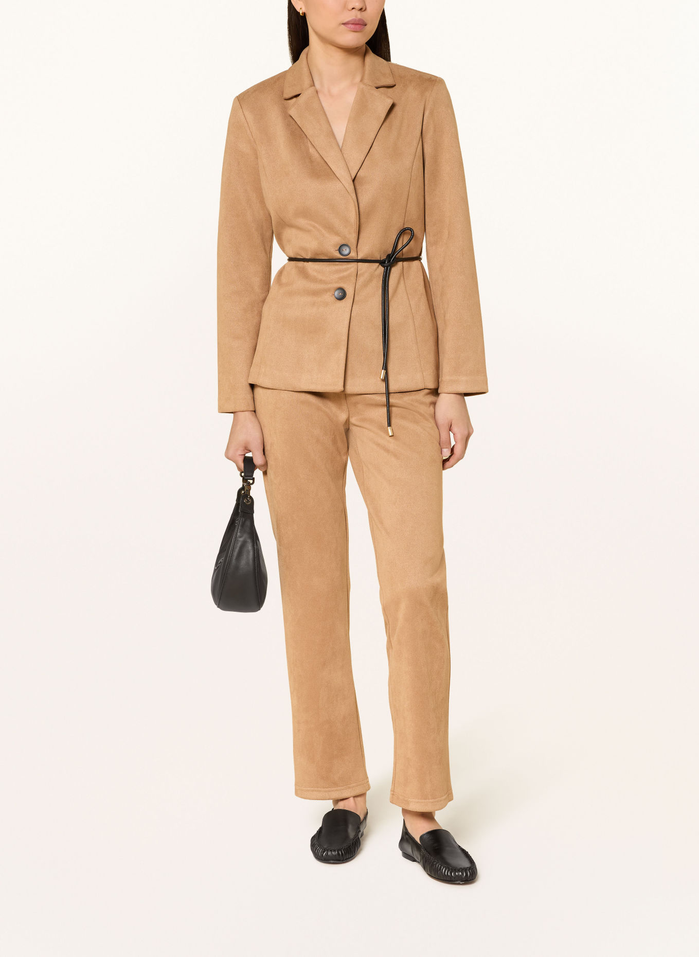 Joseph Ribkoff Broek in leerlook: BEIGE