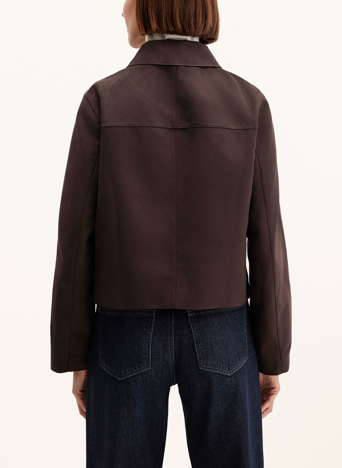 mavi Kurtka z klapami w stylu skórzanym: CIEMNOBRĄZOWY