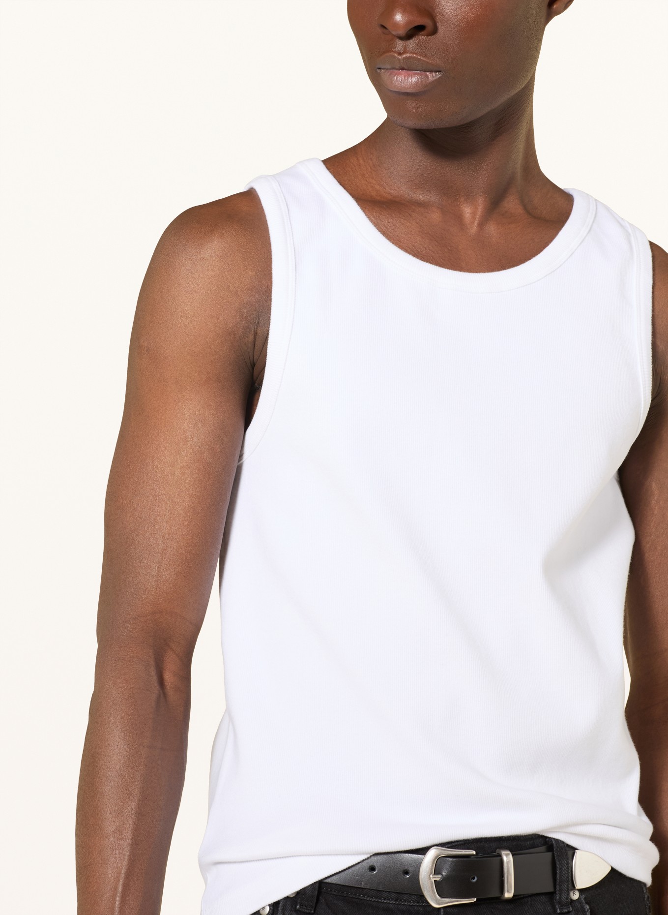 ALLSAINTS Tílko AXEL: BÍLÁ